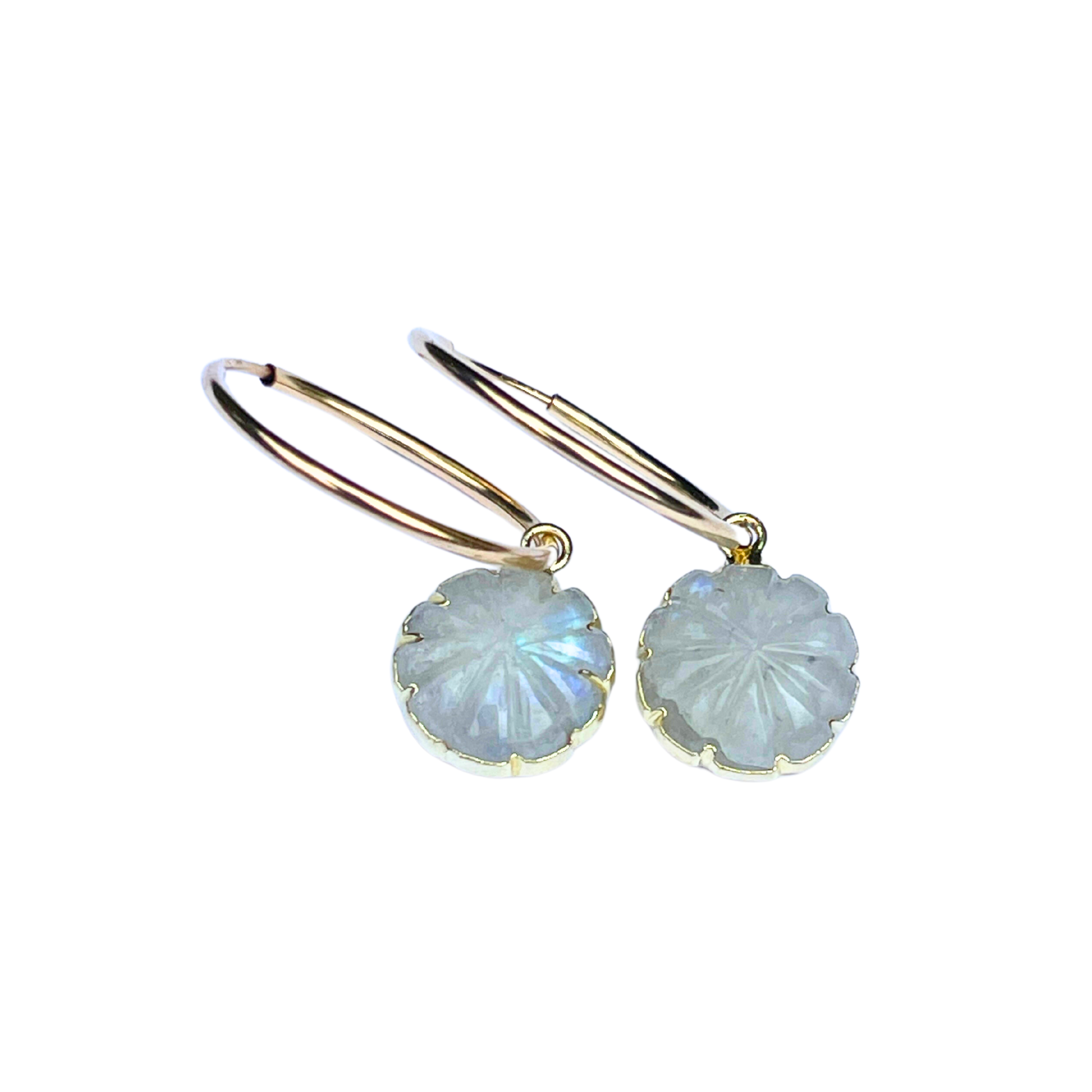 Bloom Hoop Earrings for Women - 14K Gold Plated Dainty Huggie Hoops - Minimalist Everyday Jewelry for Work, Date Night & Special Occasions