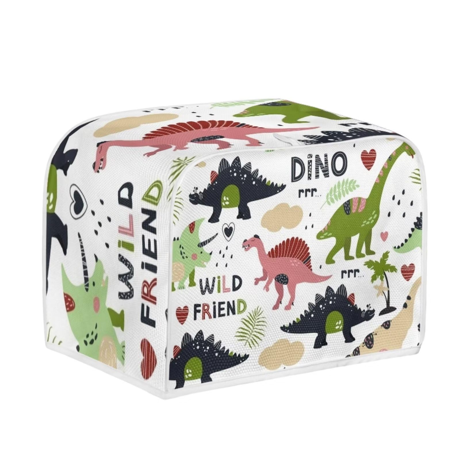 Cute Cartoon Dinosaur Toaster Cover for 4-Slice Toaster - Kitchen Appliance Dustproof Protector, Decorative Bread Maker Cover - Perfect Gift for Women & Home Decor | Ideal for Kitchen, Dining Room & Housewarming Gifts