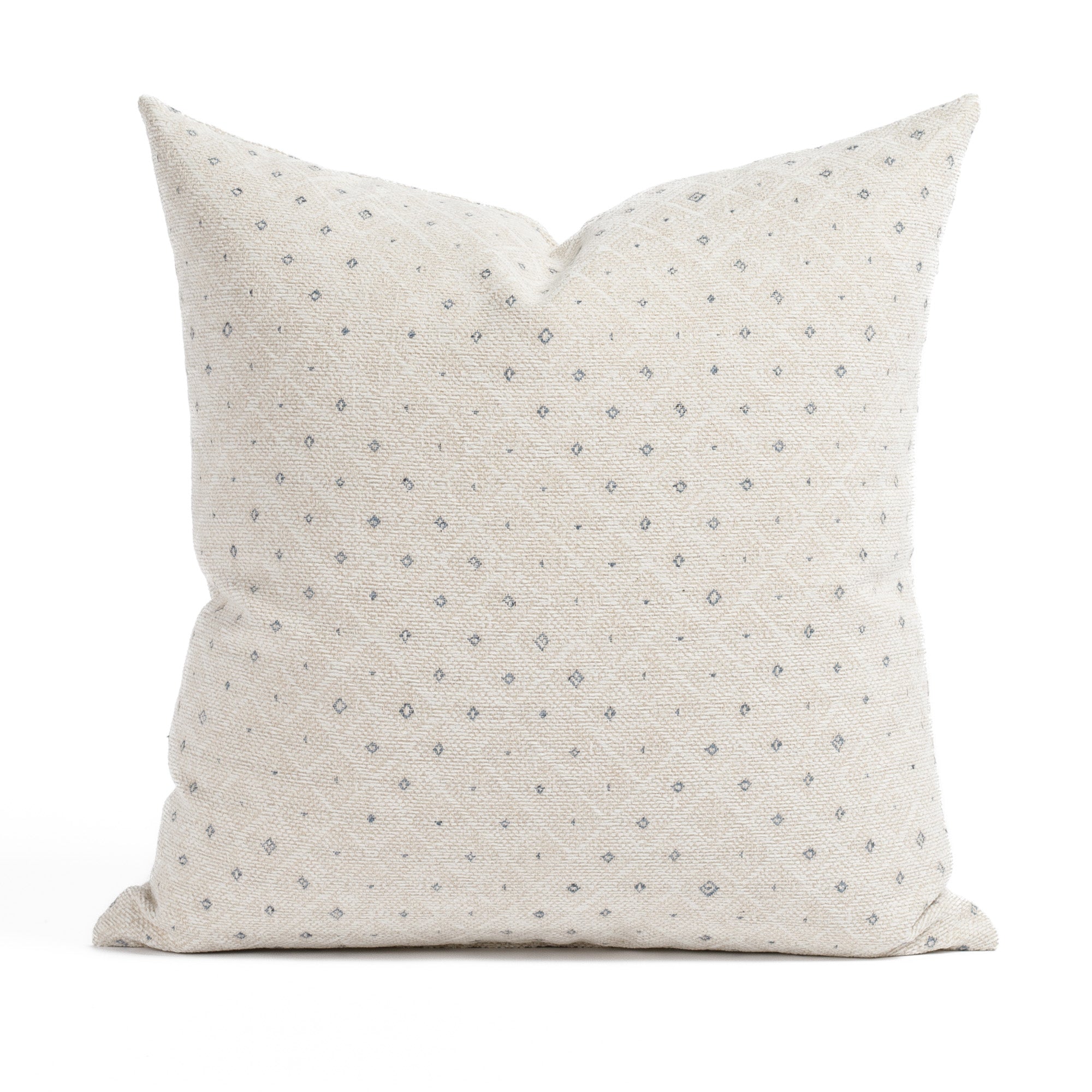 Brighton 20x20 Inch Decorative Throw Pillow Cover - Soft Ice Blue Cushion for Sofa, Bed & Home Decor