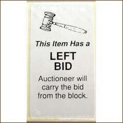 Left Bid Item Stickers - 250 Pack | Durable Vinyl Labels for Auctions, Storage & Organization | Perfect for Garage Sales, Estate Sales & Online Listings