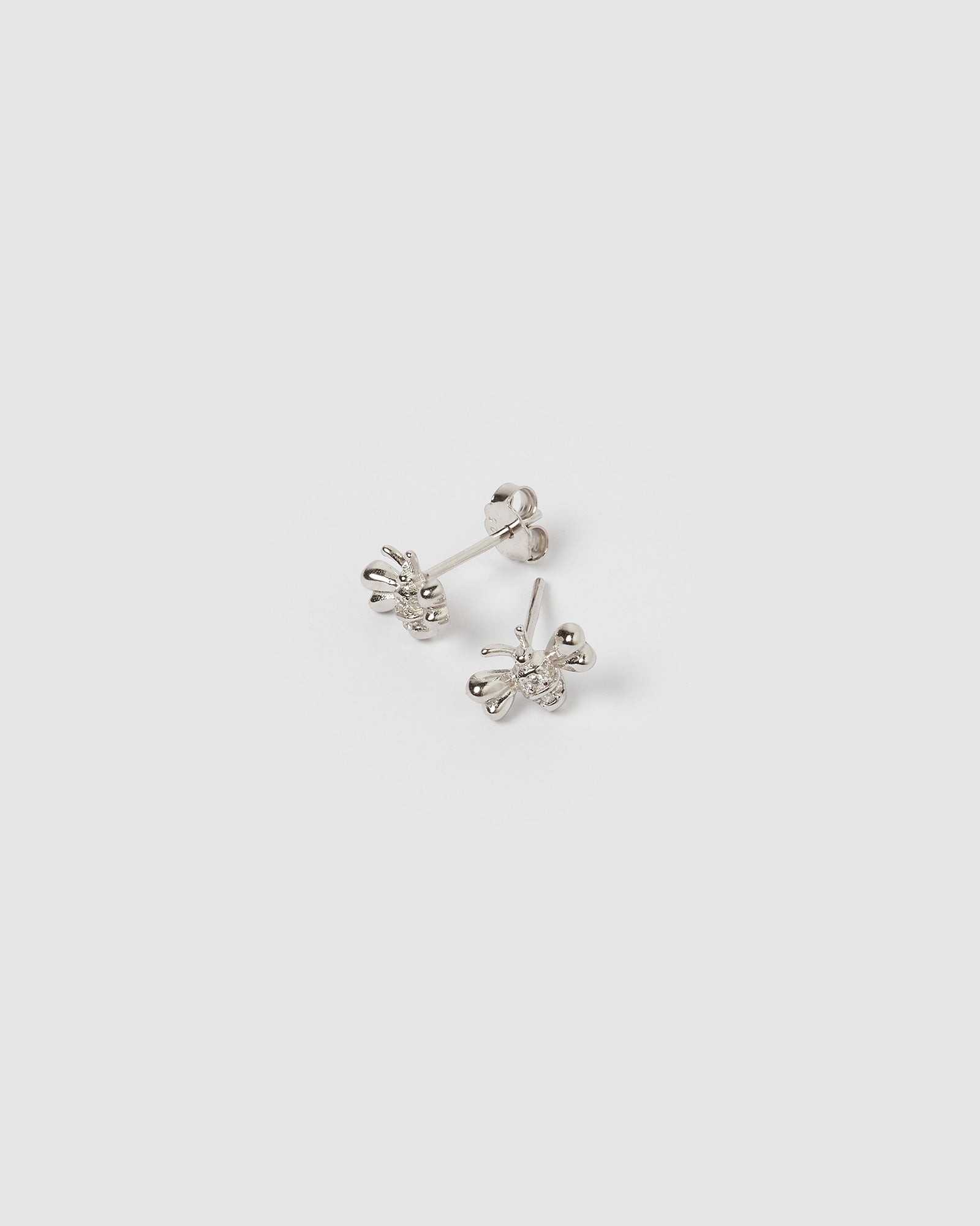 Izoa Bumble Stud Earrings - Sterling Silver Bee Stud Earrings for Women, Perfect for Everyday Wear & Gift Giving