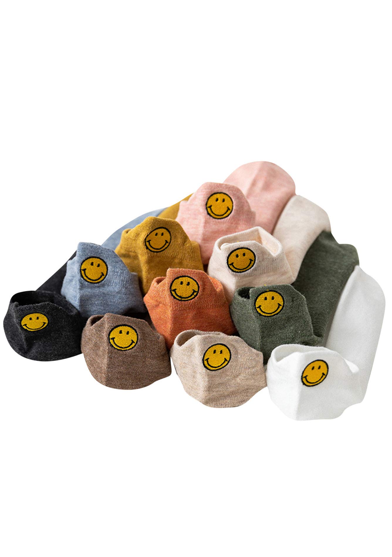 FLITAY Unisex Funny Embroidered Cotton Ankle Socks - Novelty Expression Socks for Men & Women - Perfect for Gifts, Parties, and Casual Wear