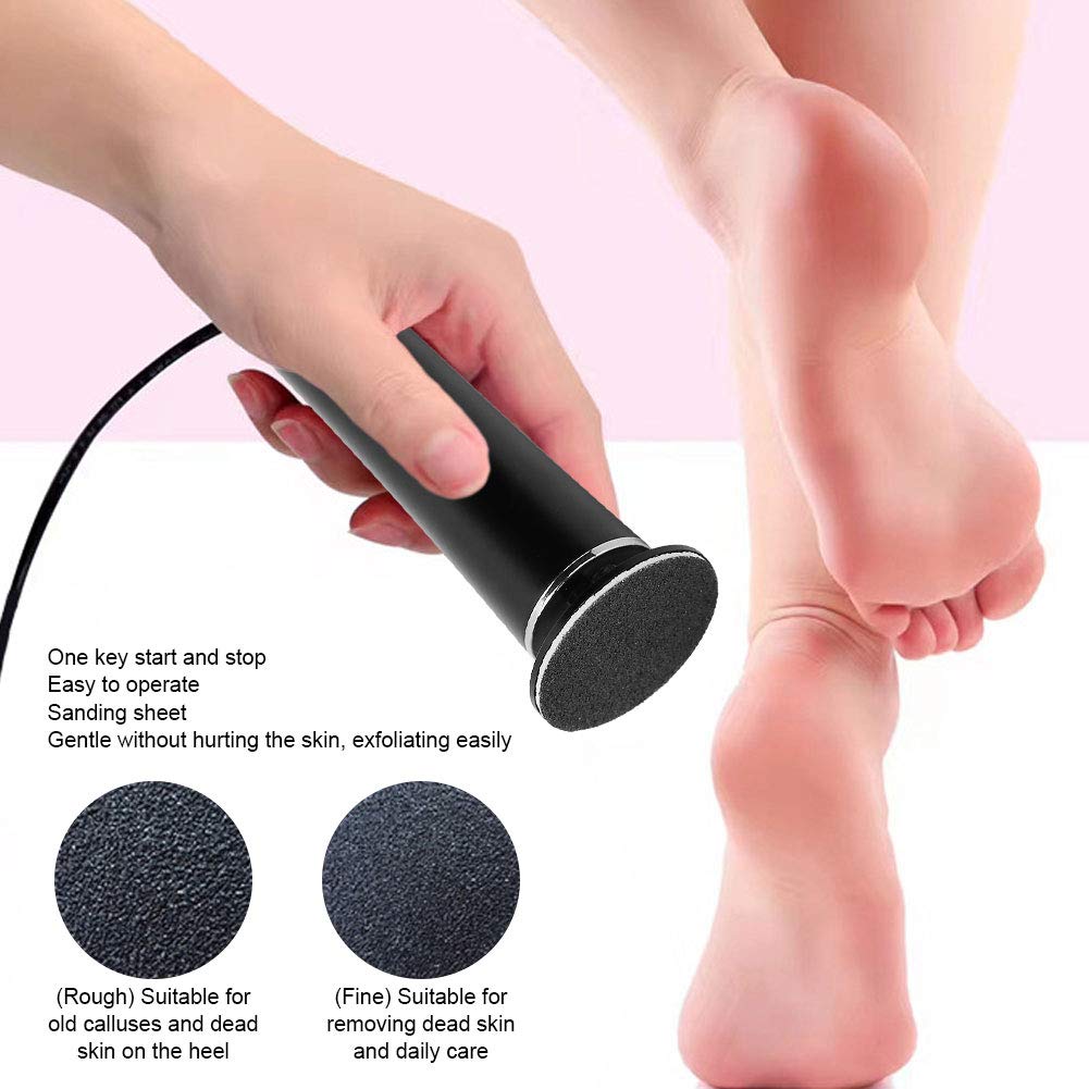 Electric Callus Remover for Feet - Rechargeable Foot File with 60 Sanding Discs, Dead Skin Remover & Pedicure Tool for Smooth Heels - Perfect for Home Foot Care & Spa Treatments