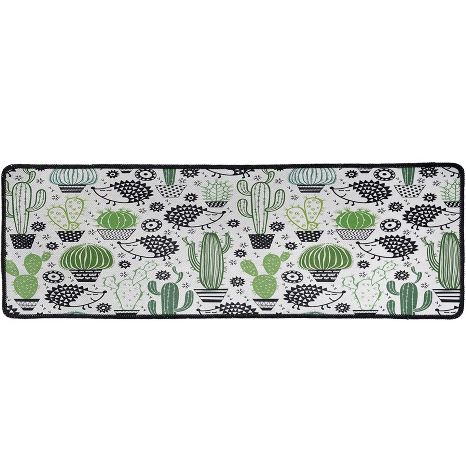 STUOARTE Hedgehog and Cactus Pattern Non-Slip Doormat - Soft Thin Rug for Front Door, Bedroom, Bathroom, Office - Home Decor Entry Mat for Boys and Girls - Perfect for Indoor Use, Pet-Friendly Spaces and Cozy Home Accents