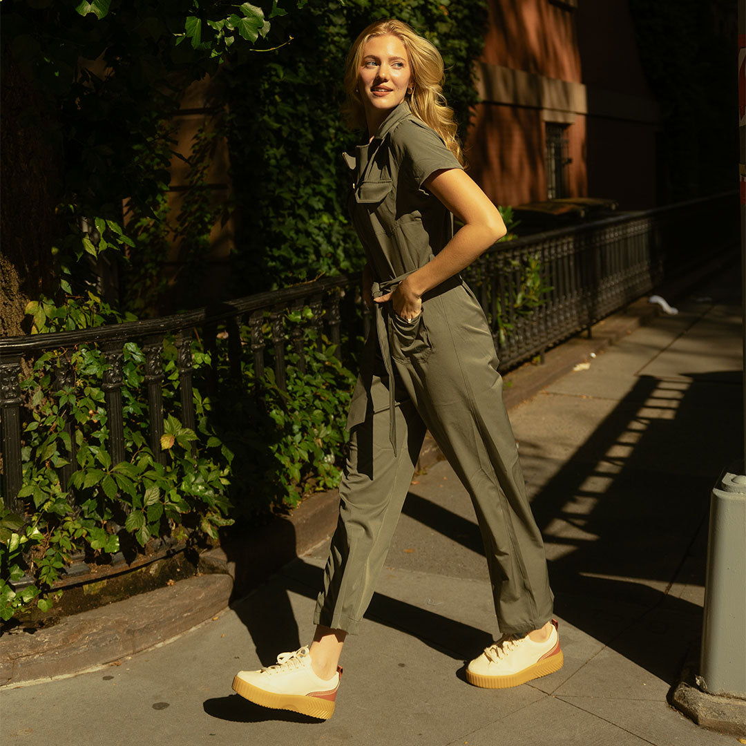 Stylish Olive Green City Jumpsuit for Women - Trendy One Piece Outfit for Urban Fashion, Workwear & Casual Wear