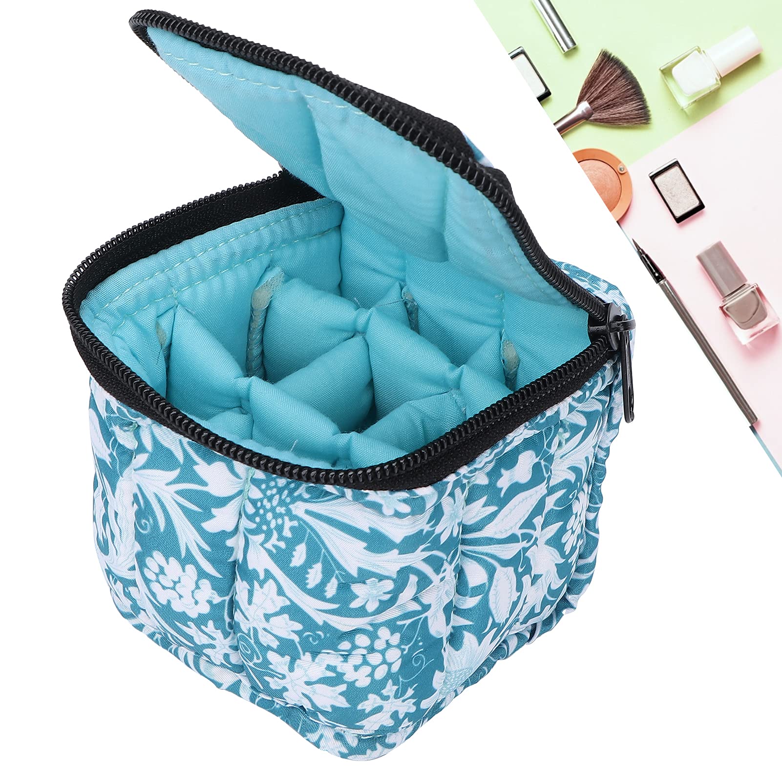 Professional Nail Polish Organizer Bag - Portable Makeup Carrying Case for Travel, Salon & Home Storage - Durable Nail Polish Holder with Multiple Pockets for Artists & Enthusiasts