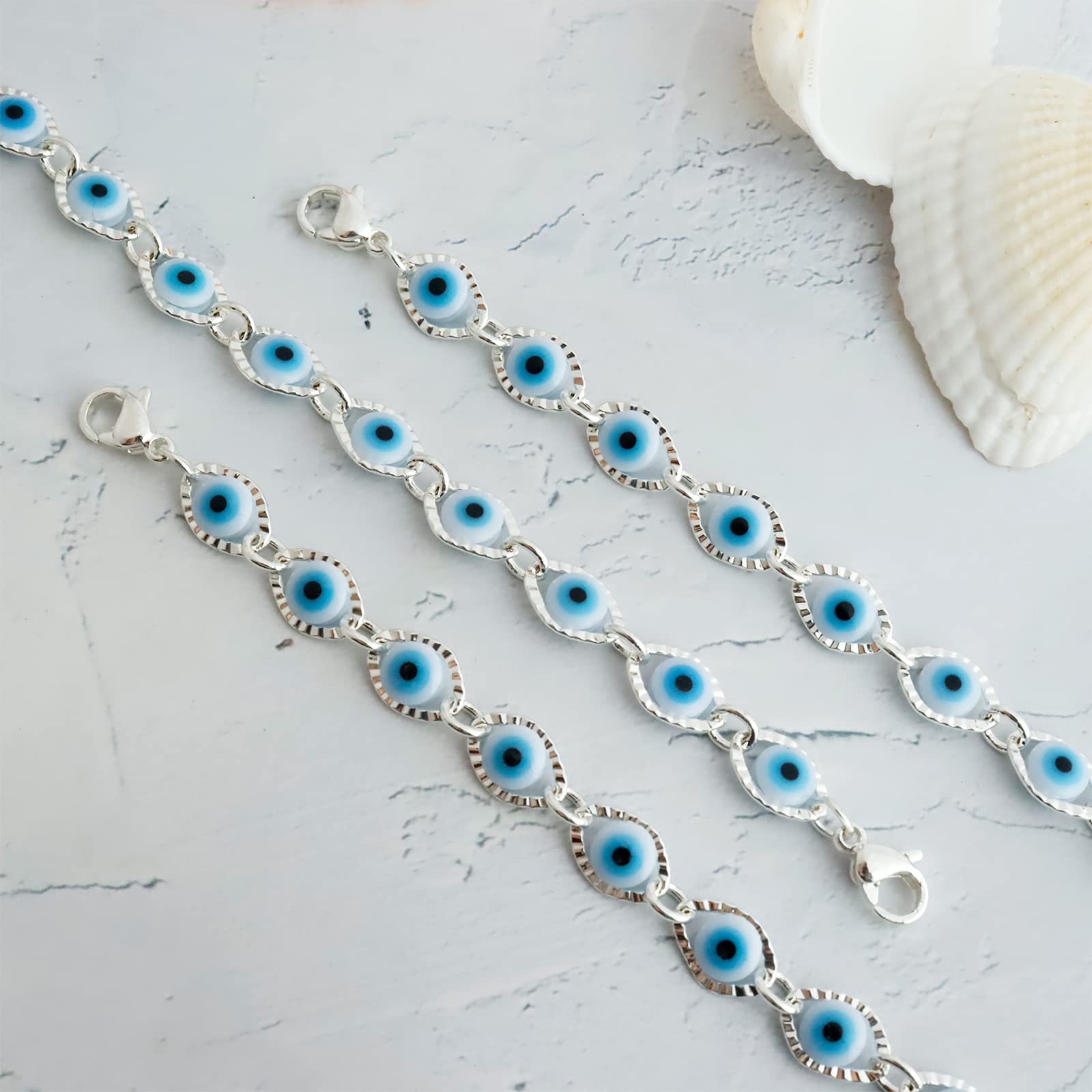 Trendy Dainty Gold Evil Eye Bracelet for Women - Turkish Lucky Hand Chain Jewelry Gift for Birthday, Anniversary & Everyday Wear