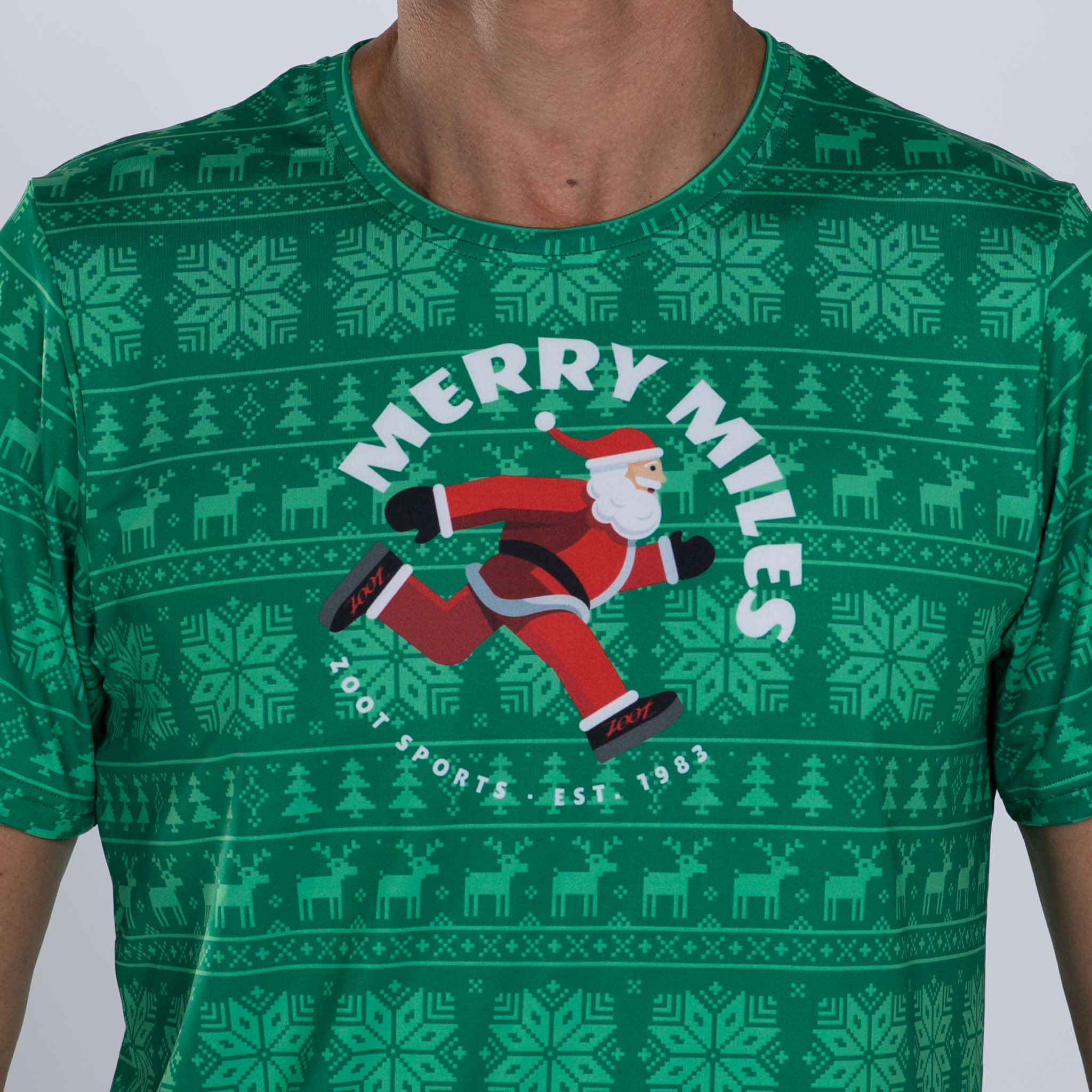 Men's Limited Edition Running T-Shirt - Merry Miles Design | Lightweight Performance Tee for Jogging, Gym Workouts & Outdoor Activities