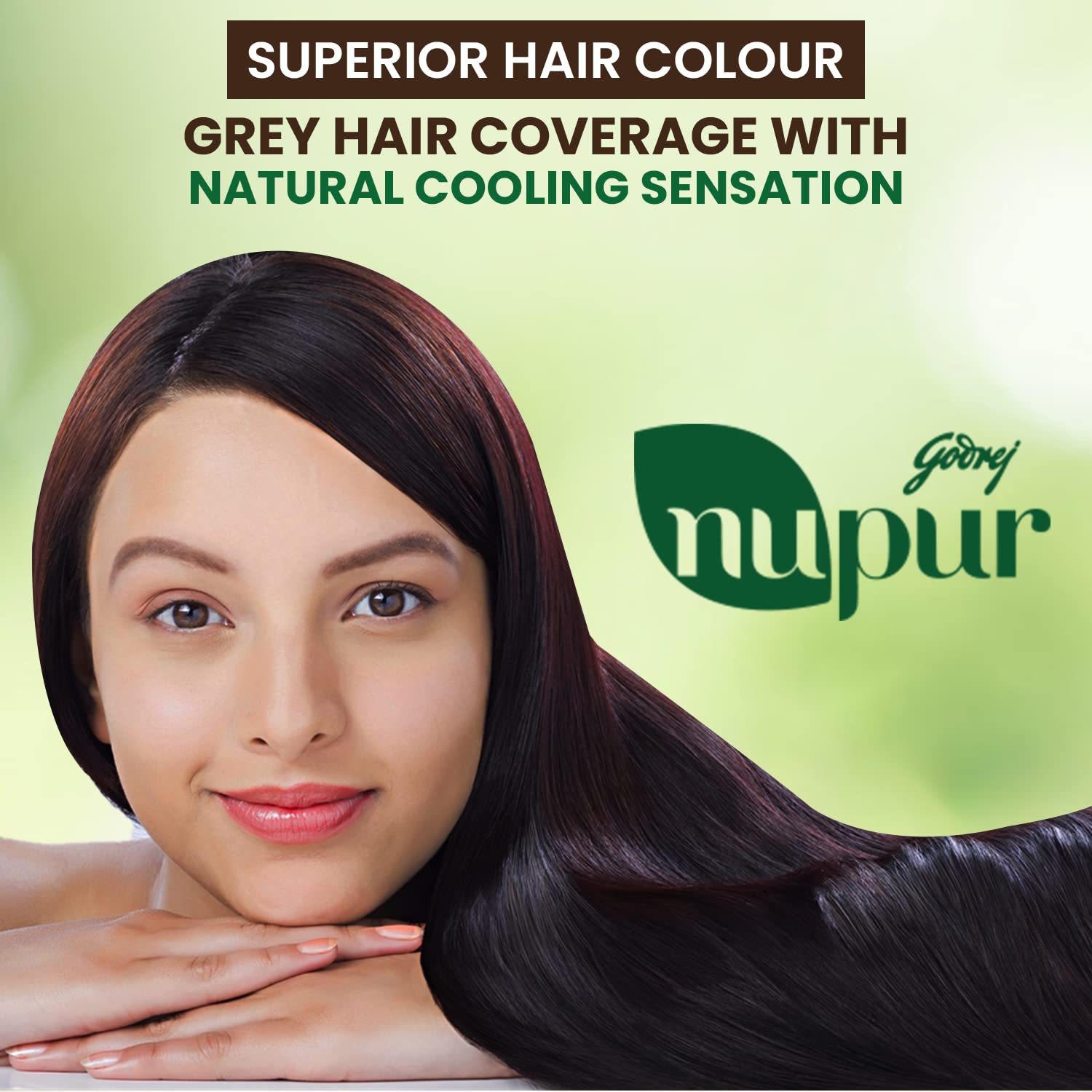 Godrej Nupur 100% Pure Natural Henna Powder for Hair Coloring & Body Art - Safe Mehandi for Hair, Hands, Feet Tattoos (500g) | DIY Hair Dye & Traditional Bridal Mehndi Designs