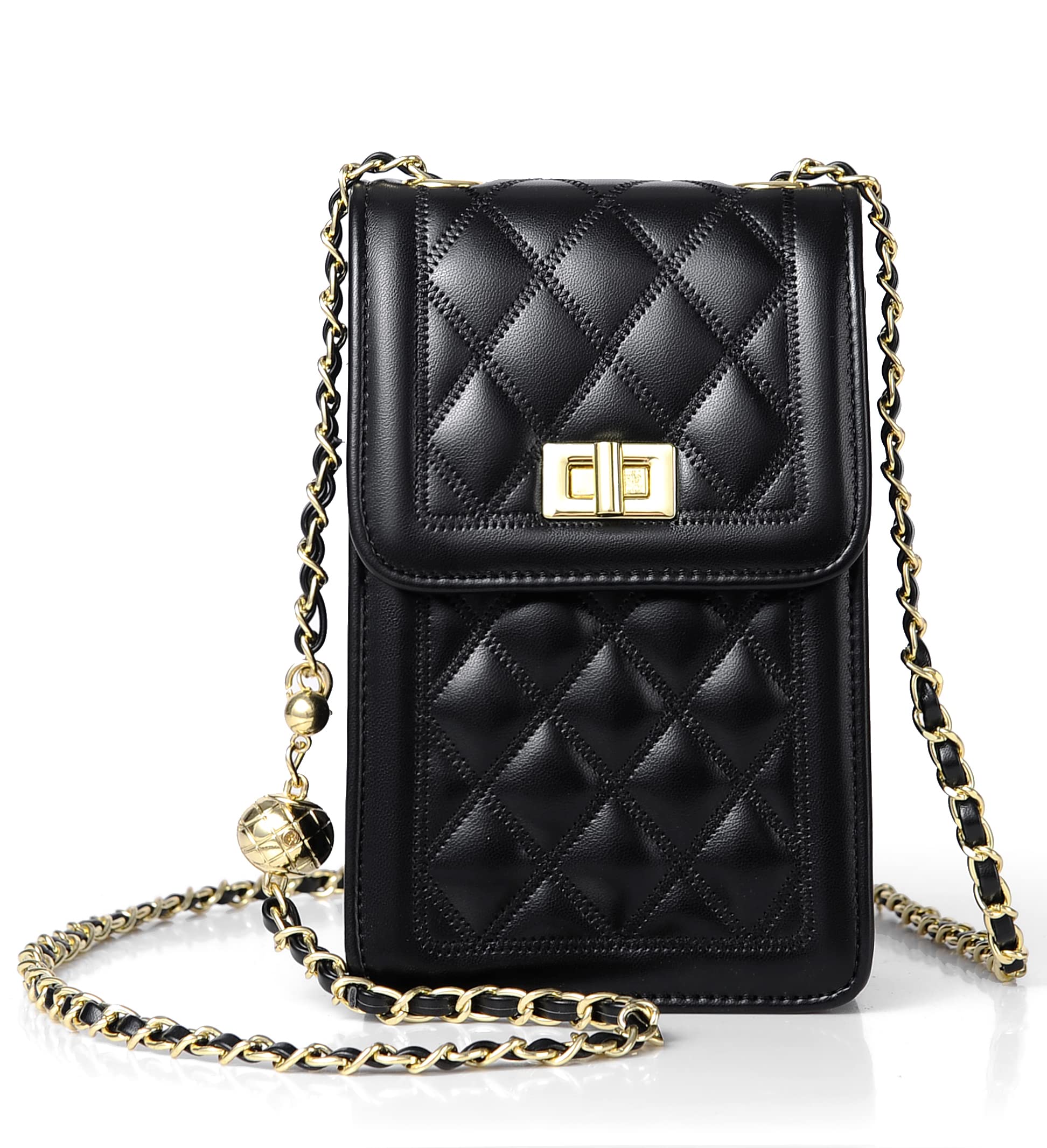 FSD.WG Women's Small Crossbody Leather Phone Purse - Mini Messenger Shoulder Bag with Wallet - Perfect for Travel, Shopping & Everyday Use
