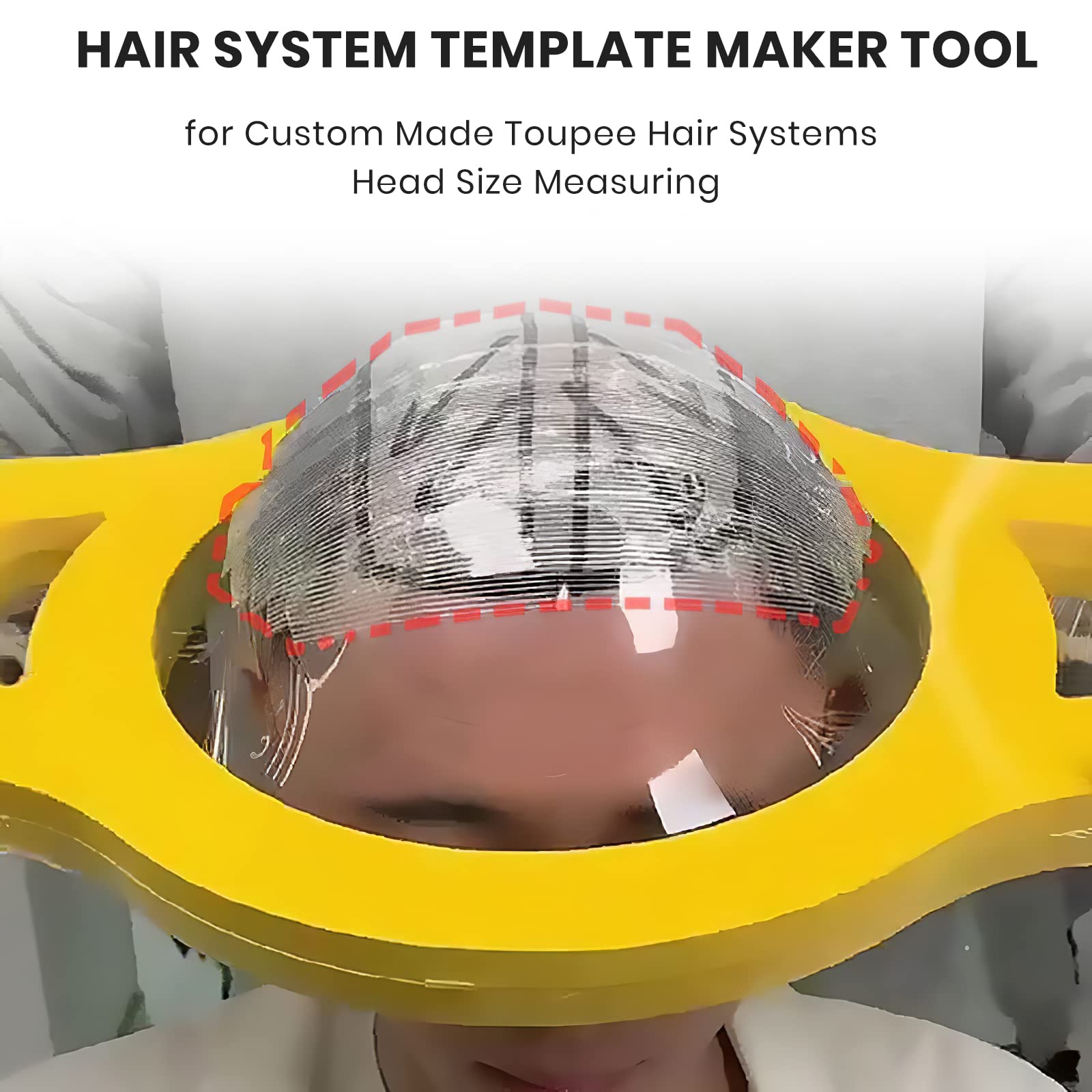 Professional Hair System Template Maker Tool - Custom Toupee & Hairpiece Measurement Kit for Accurate Head Sizing | Perfect for Salon Stylists & At-Home Hair Replacement Systems