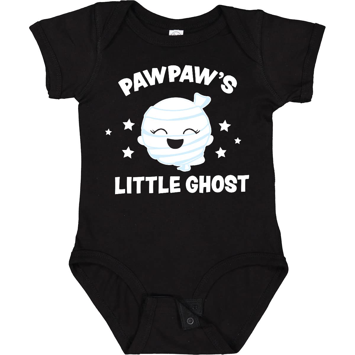Inktastic Cute Pawpaw's Little Ghost with Stars Baby Bodysuit - Adorable Halloween Outfit for Infants & Toddlers - Perfect for Costume Parties, Trick-or-Treating & Photo Shoots