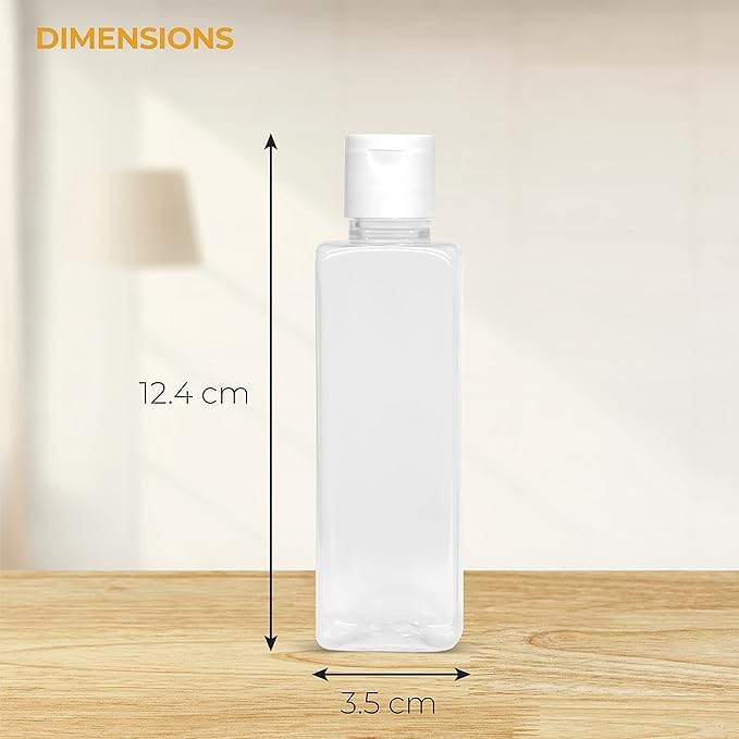 MeeTo 3-Pack Rectangular Refillable Bottle Set with Pump Dispenser, Spray Atomizer, Comb Applicator & Flip Top Cap - for Perfume, Liquids, Shampoo, Body Soap - Travel, Salon & Home Use