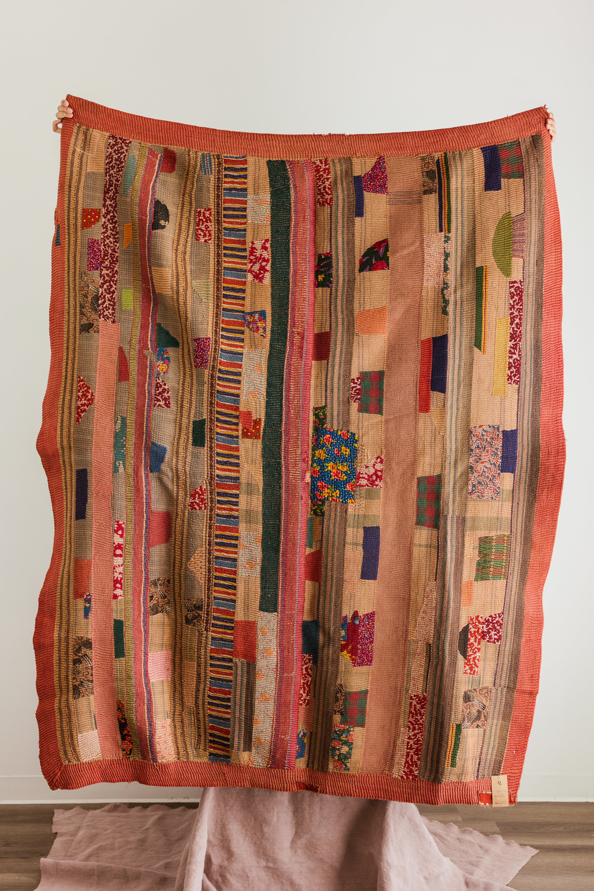 Aloka + BS Quilt #73 - Premium Handmade Patchwork Quilt for Bed, Sofa & Home Decor - Cozy & Stylish for All Seasons