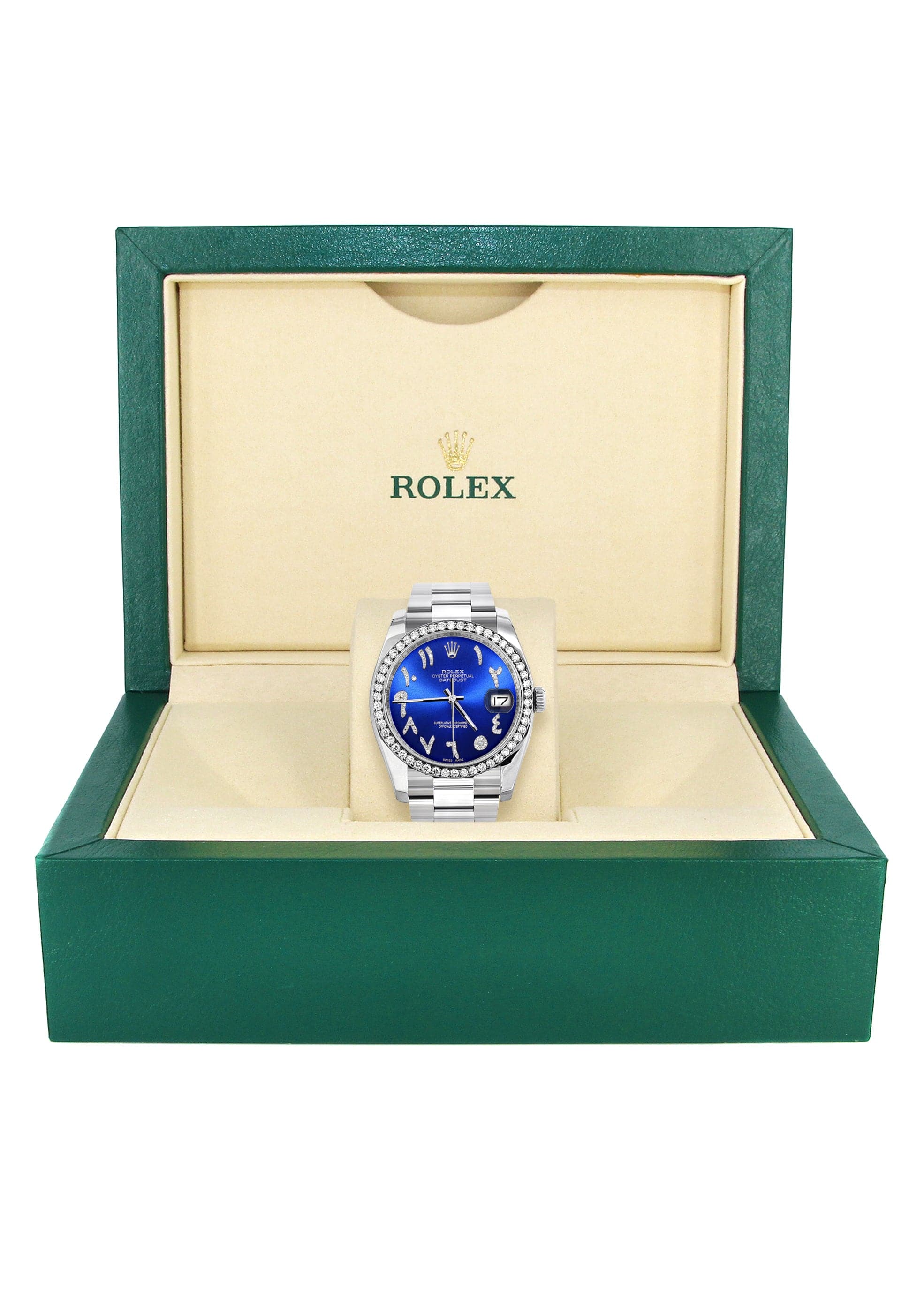 Rolex Datejust 36mm Men's Watch - Blue Arabic Dial, Oyster Bracelet, Stainless Steel | Luxury Dress Watch for Business, Wedding & Formal Occasions