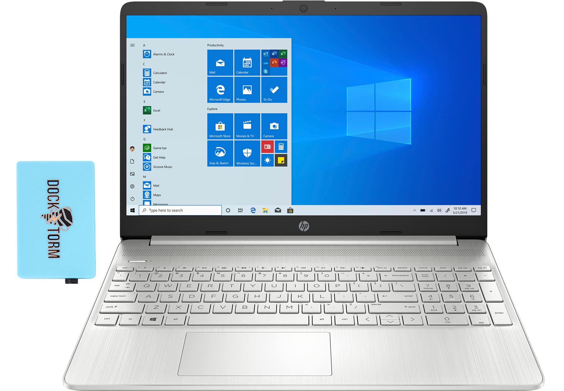 HP 15z FHD Business Laptop - AMD Ryzen 7 5700U 8-Core Processor, 16GB RAM, 256GB PCIe SSD, 15.6