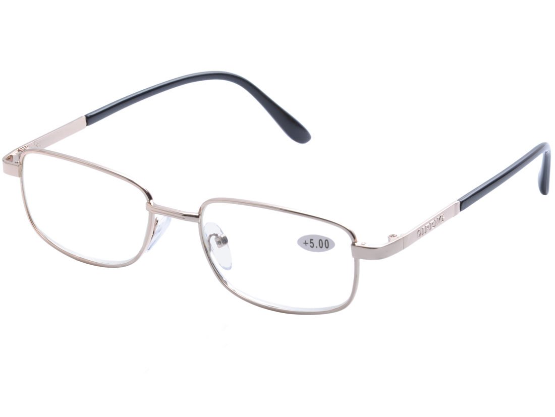 Stylish Metal Full Rim Reading Glasses for Men & Women - Lightweight Comfortable Eyewear for Reading, Working & Daily Use