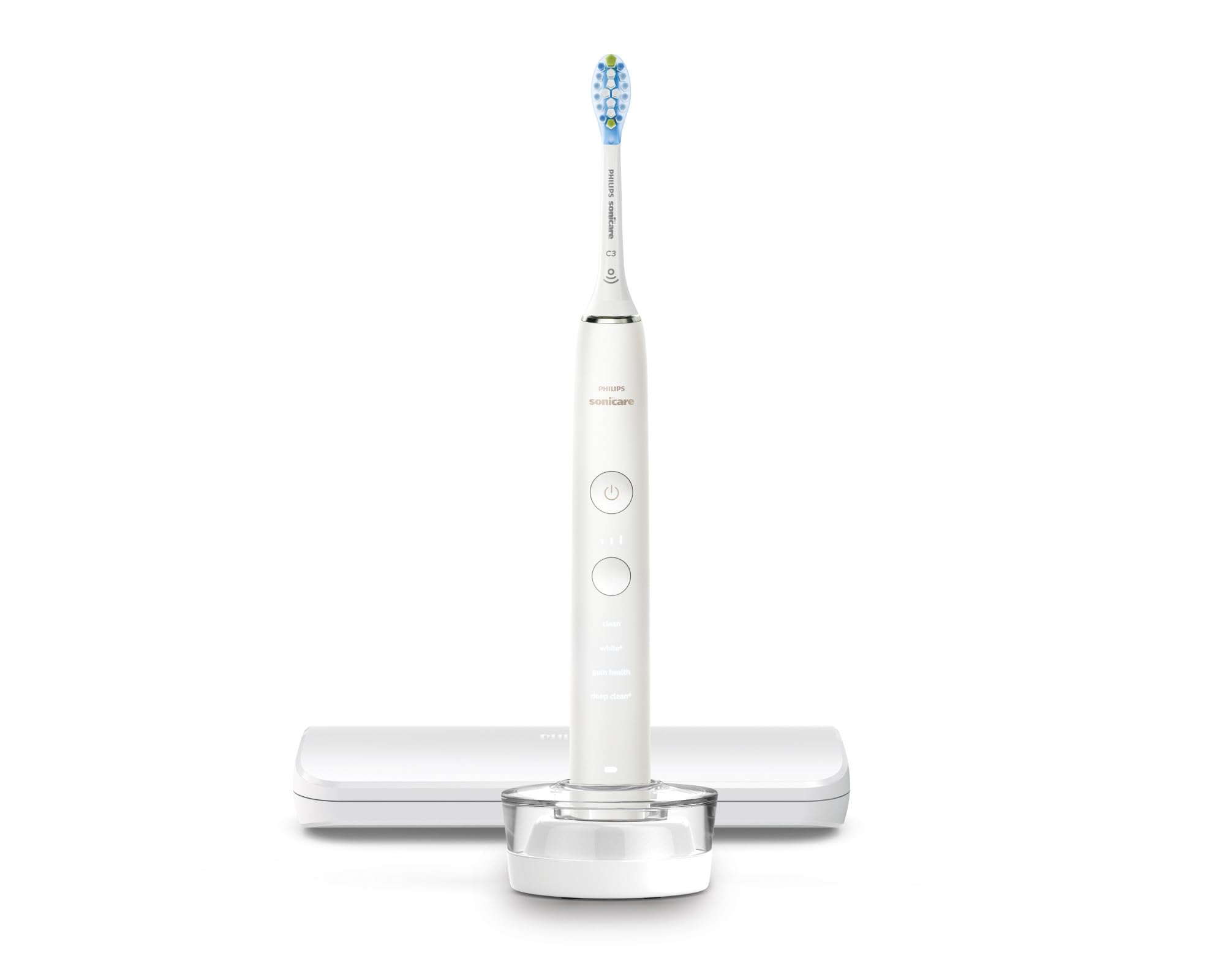 Philips Sonicare DiamondClean 9000 Special Edition Rechargeable Electric Toothbrush - HX9911/93 (White) | Professional Teeth Cleaning for Whitening & Gum Care | Perfect for Travel & Home Use