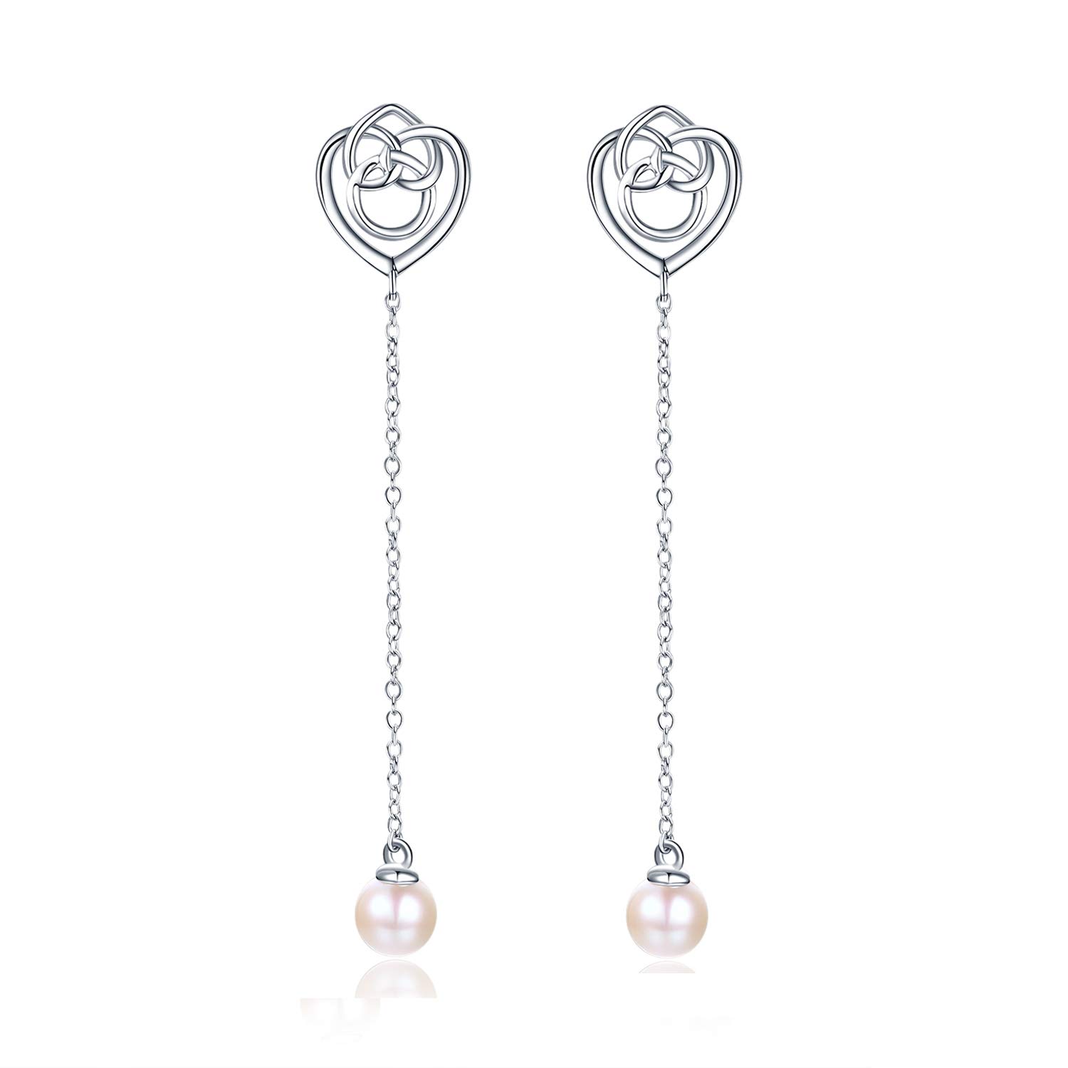 POPKIMI Sterling Silver Stud Earrings for Women - Minimalist Promise Jewelry Set, Perfect Birthday Gift for Her, Anniversary or Valentine's Day Present - Ideal for Everyday Wear, Date Nights & Special Occasions