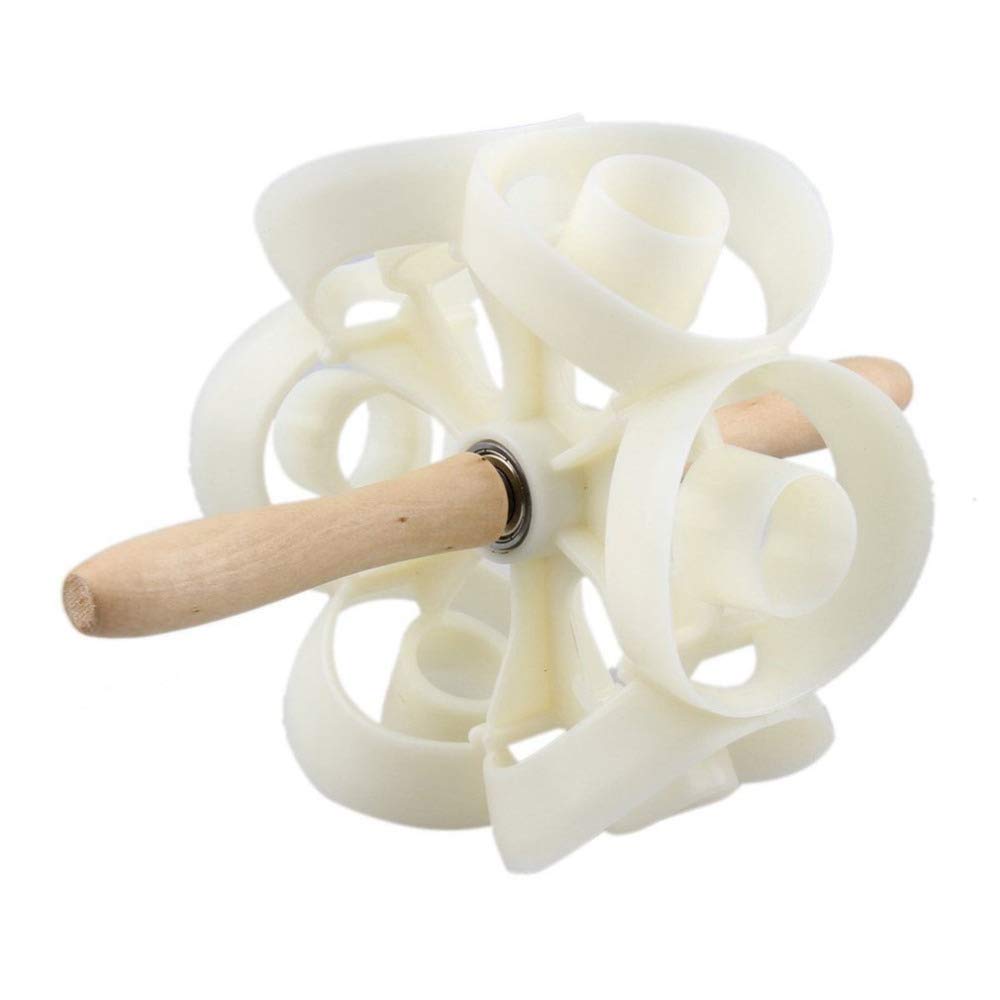 6-Circle Donut Cutter with Wooden Handle - Plastic Doughnut & Cookie Cutter for Baking, Biscuits, Fondant - Perfect for Homemade Donuts, Pastries & DIY Bakery Projects