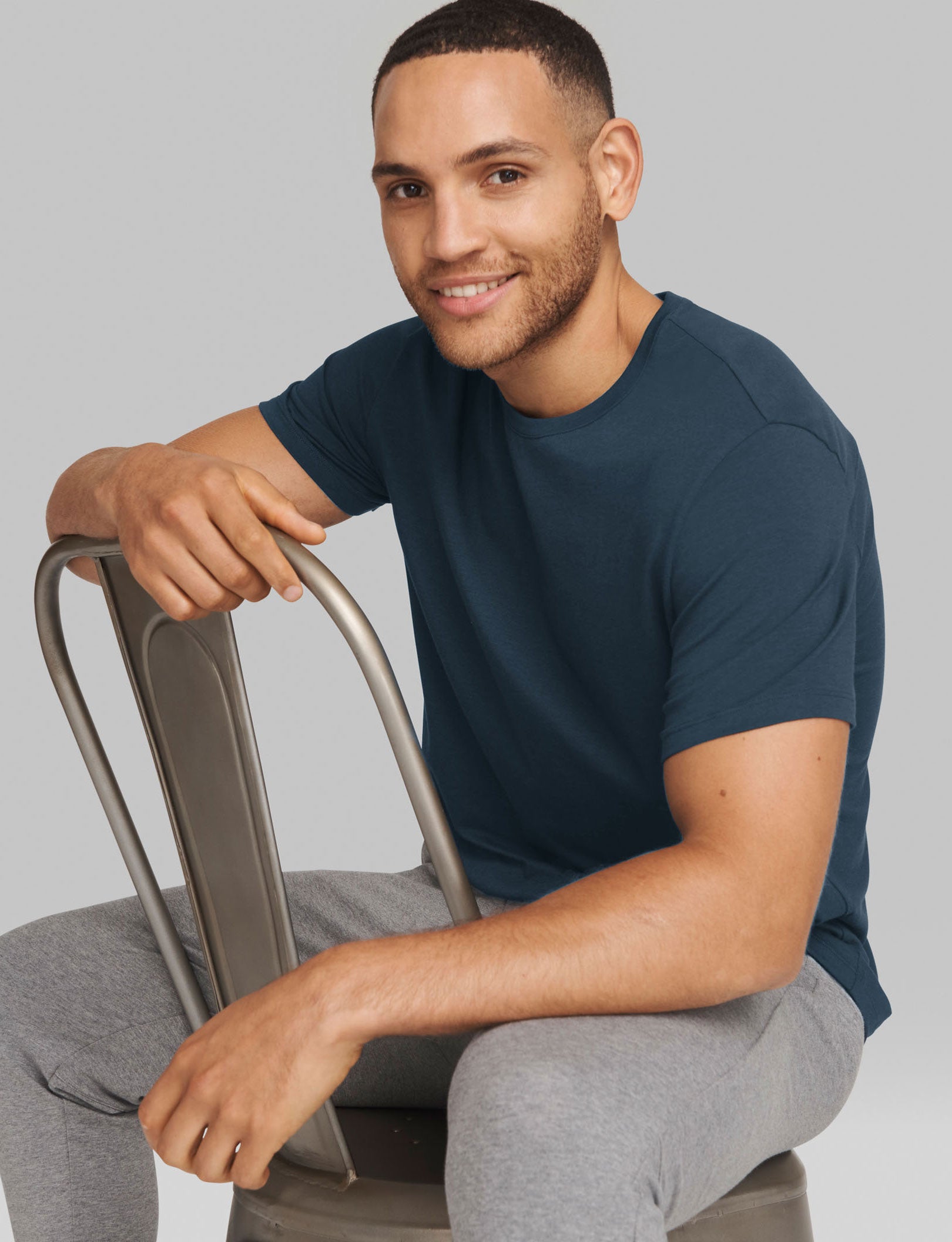 Second Skin Crew Neck T-Shirt for Men - Ultra Soft Stretch Cotton Tee - Perfect for Casual Wear, Layering & Everyday Comfort