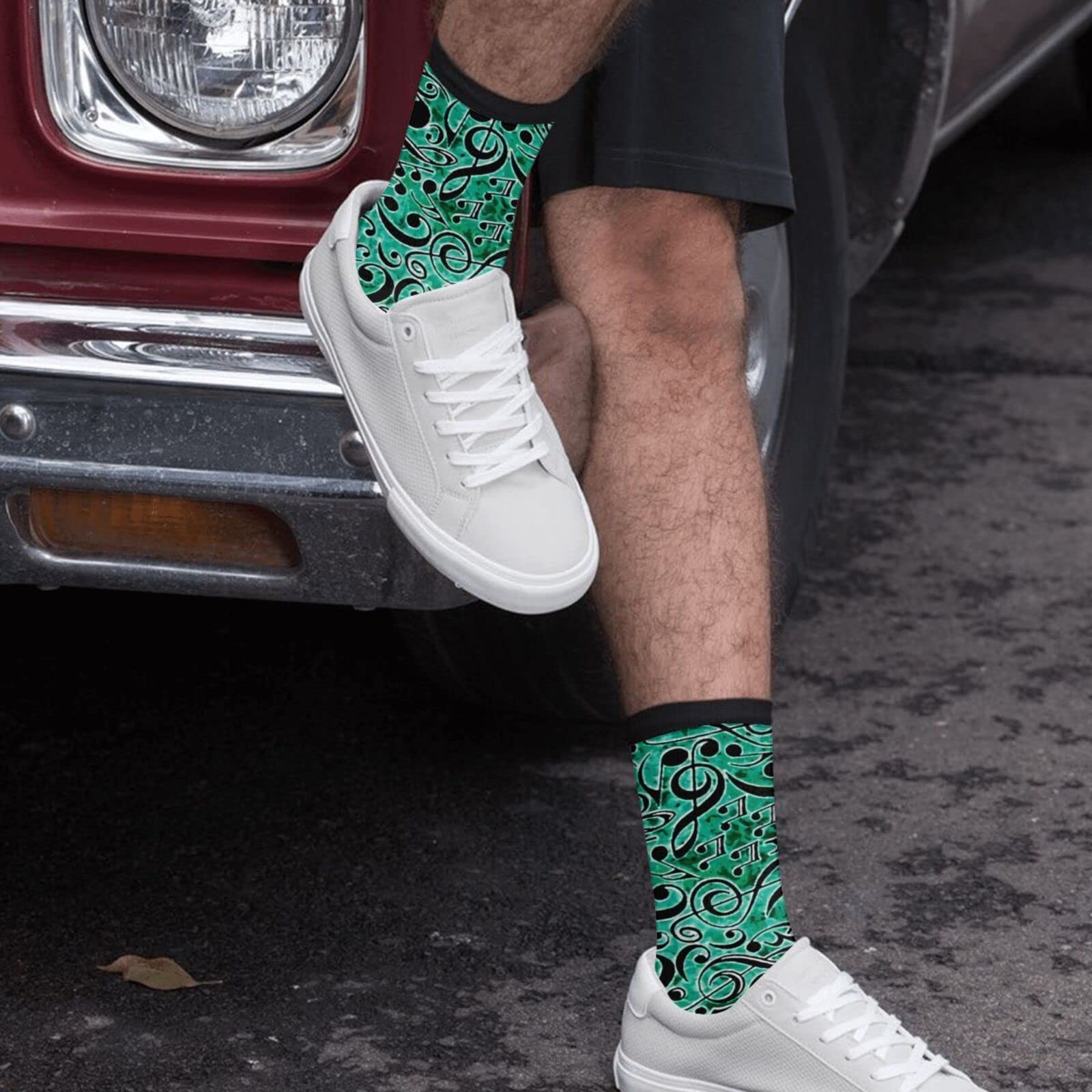 Funny Crazy Novelty Crew Tube Socks for Men & Women - Casual Athletic Sport Dress Socks - Perfect for Costume Parties, Gifts & Everyday Wear