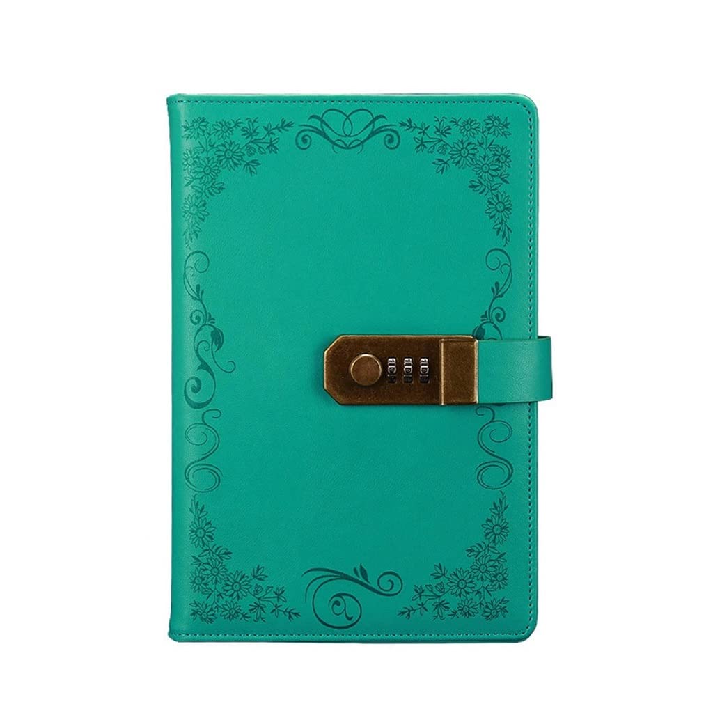 Vintage Lockable A5 Diary Notebook with PU Leather Cover - Travel Journal, Weekly Planner, School Stationery & Gift for Women & Teens (Color: Elegant) - Perfect for Journaling, Note-Taking, Travel Memories & Daily Planning