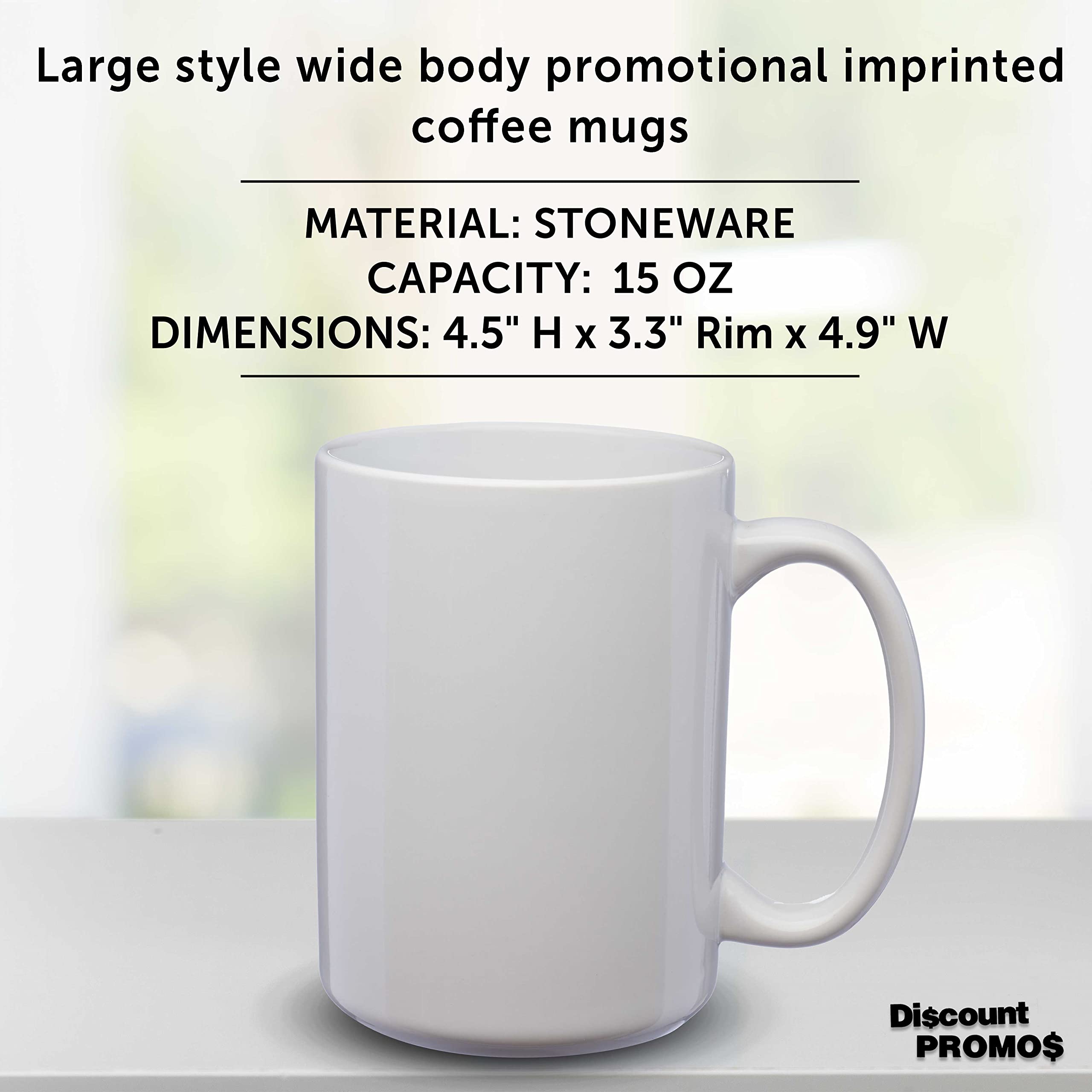 Premium Large Ceramic Coffee Mugs Set of 10 - 15oz Oversized White Mugs for Coffee, Tea & Soup - Durable Restaurant-Grade Cups for Home, Office or Cafe Use