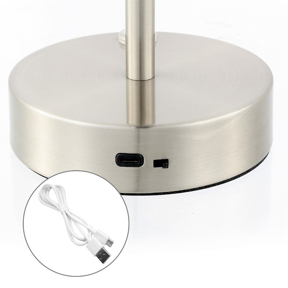 Modern Minimalist Iron Rechargeable LED Table Lamp - 12.25