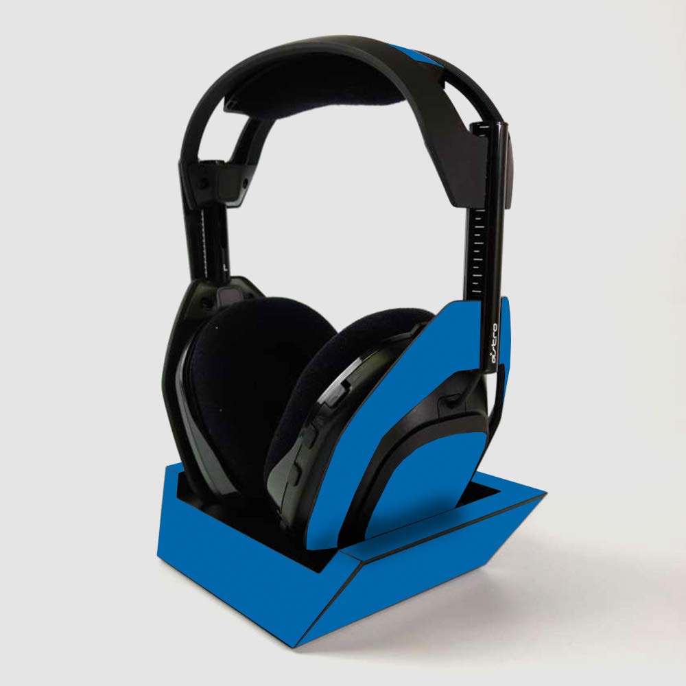 ASTRO Gaming A50 Wireless Headphone Skin Cover with Base Station - Solid Blue Vinyl Decal Wrap | Protective & Durable Made in USA | Easy to Apply | Perfect for Gaming, Streaming & Travel Protection