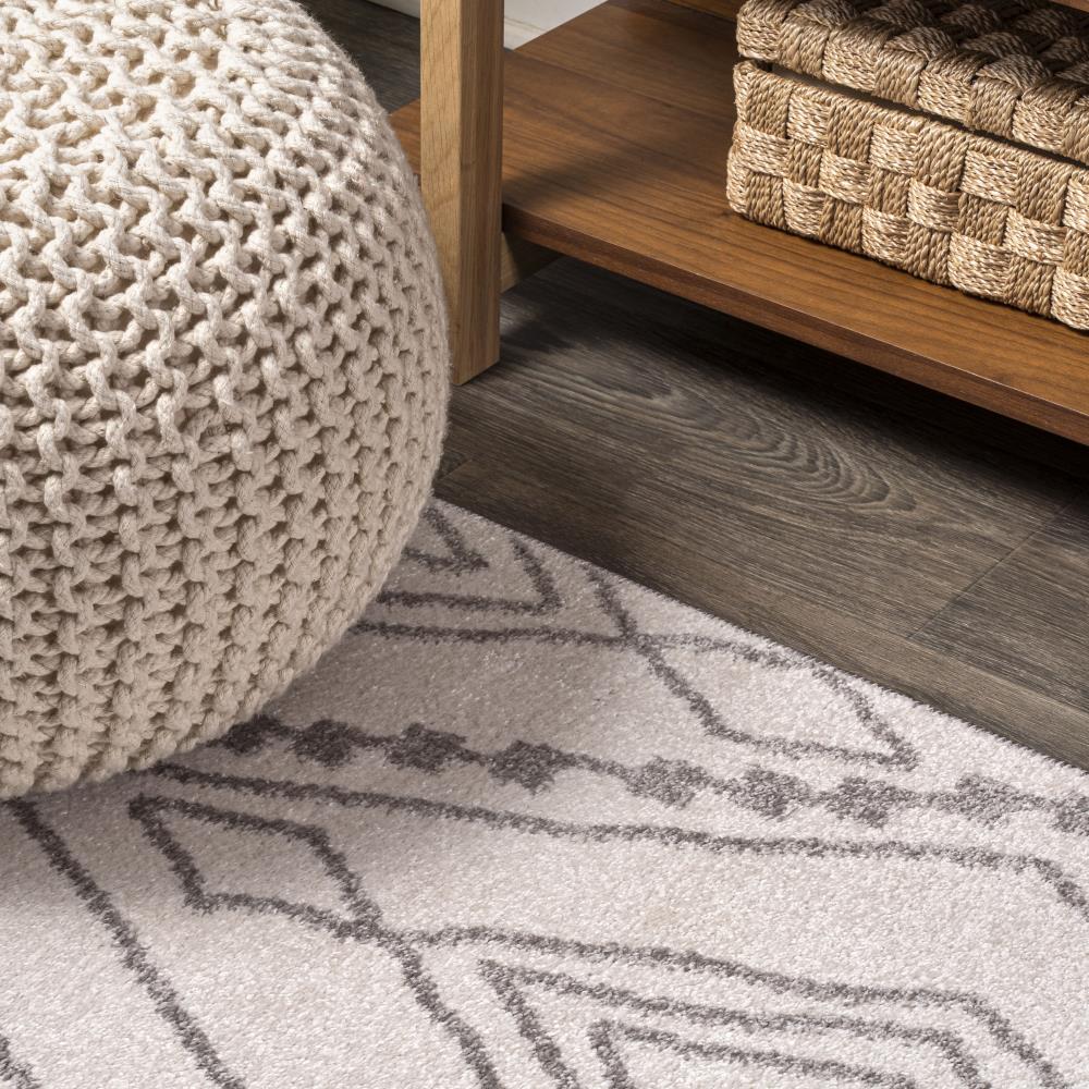 Handmade Moroccan Style Diamond Area Rug - Boho Chic Living Room Decor, Bedroom Carpet, Non-Slip Floor Mat for Home & Office