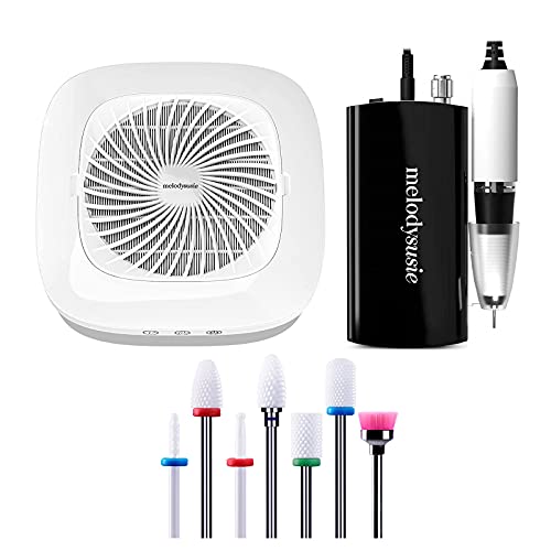 Melodysusie Electric Nail Dust Collector Machine - Adjustable Suction, Low Noise Nail Vacuum Fan for Acrylic Nails Removal | Professional Nail Salon Dust Extractor Cleaner | Perfect for Manicure, Pedicure & Nail Art Studios