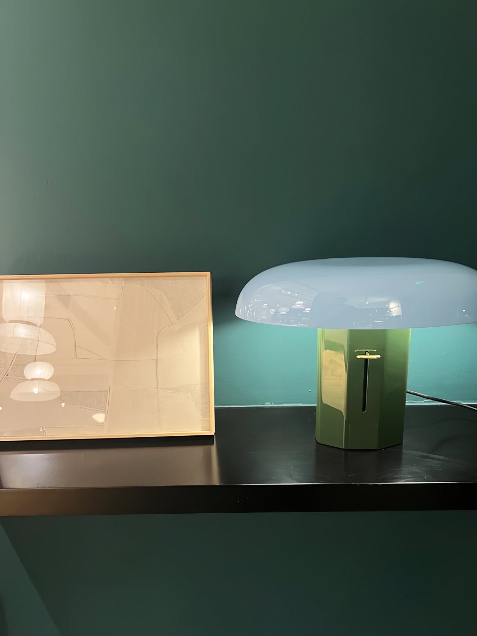 Molli Mushroom Table Lamp - Modern LED Night Light for Bedroom, Nursery, Living Room - Warm White Dimmable Lighting for Relaxation & Decor