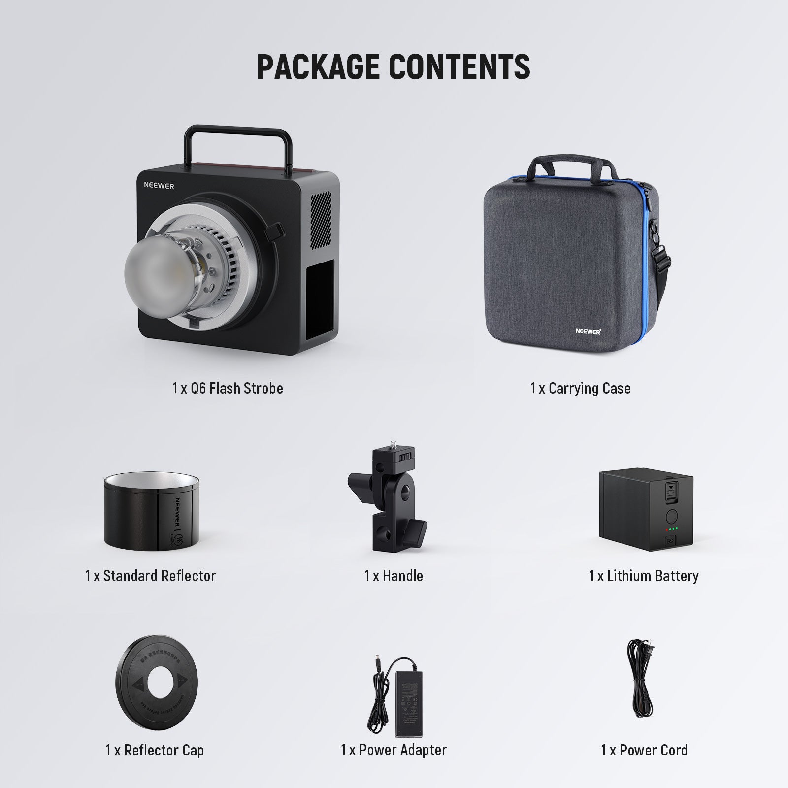 NEEWER Q6 600Ws 2.4G TTL HSS Professional Studio Flash with Wireless Remote - Perfect for Outdoor Photography, Portrait & Wedding Shoots