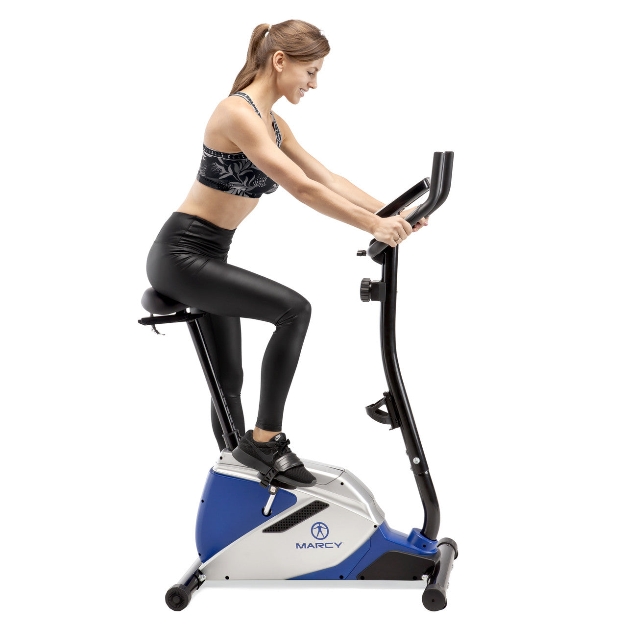 Marcy ME 1016U Magnetic Upright Exercise Bike - Home Gym Cardio Equipment for Indoor Cycling Workouts | Perfect for Home Fitness, Weight Loss & Low-Impact Training