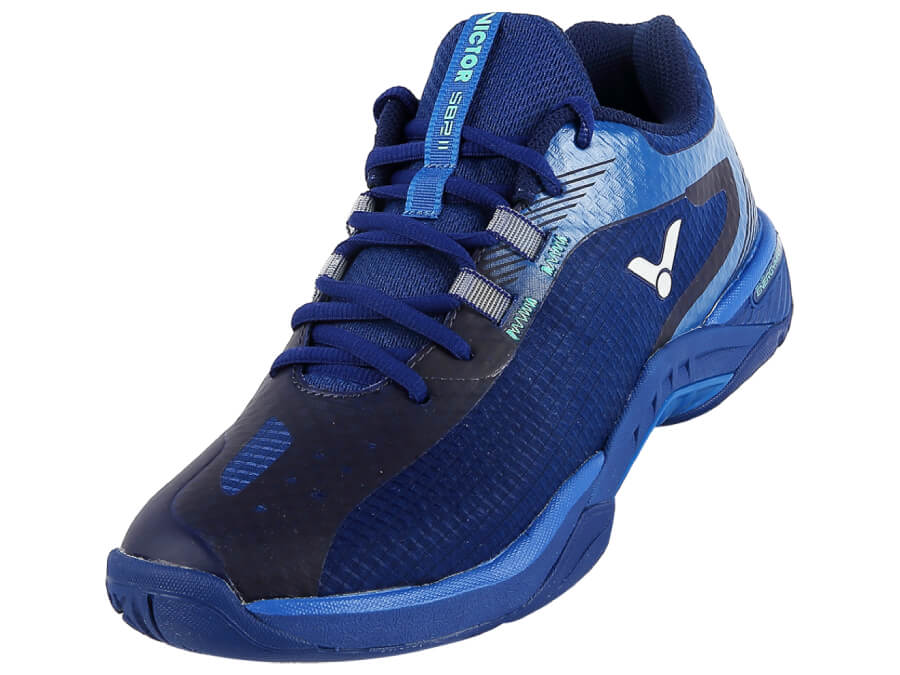 Victor S82II B Court Shoe for Badminton & Volleyball - Lightweight Non-Slip Indoor Sports Shoes in Mazarine Blue - Perfect for Gym, Court & Training Sessions