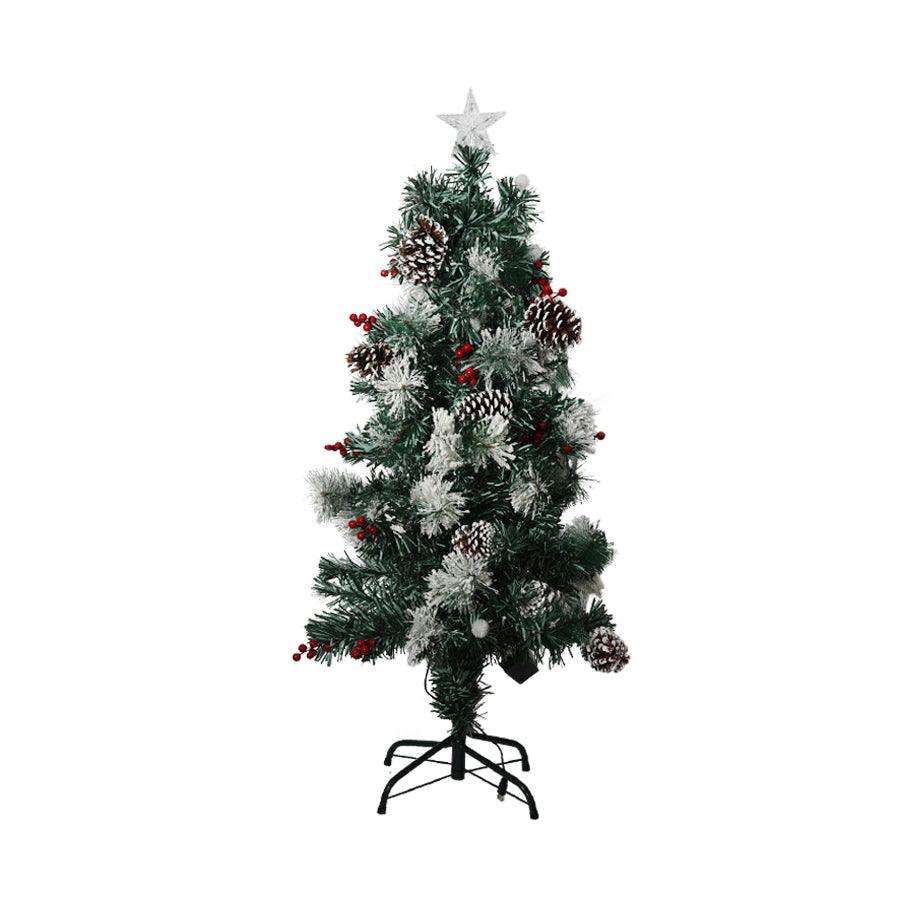 Premium ELITE LED Christmas Tree with Green Tips & Pine Cones - 4ft (120cm) Artificial Holiday Tree for Home, Office, and Party Decorations