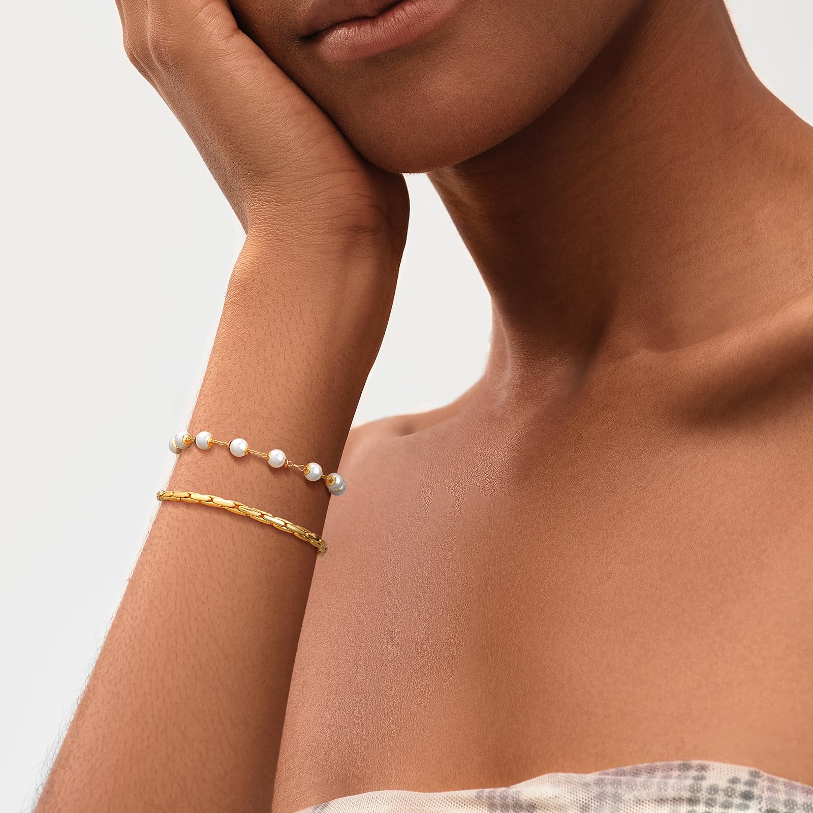 18K Gold Plated Chunky Bold Chain Bracelet for Women - Handmade Cuban Link Spiral Design with Diamond Cut, Cute Embossed Dainty Jewelry | Perfect for Parties, Date Nights & Everyday Wear