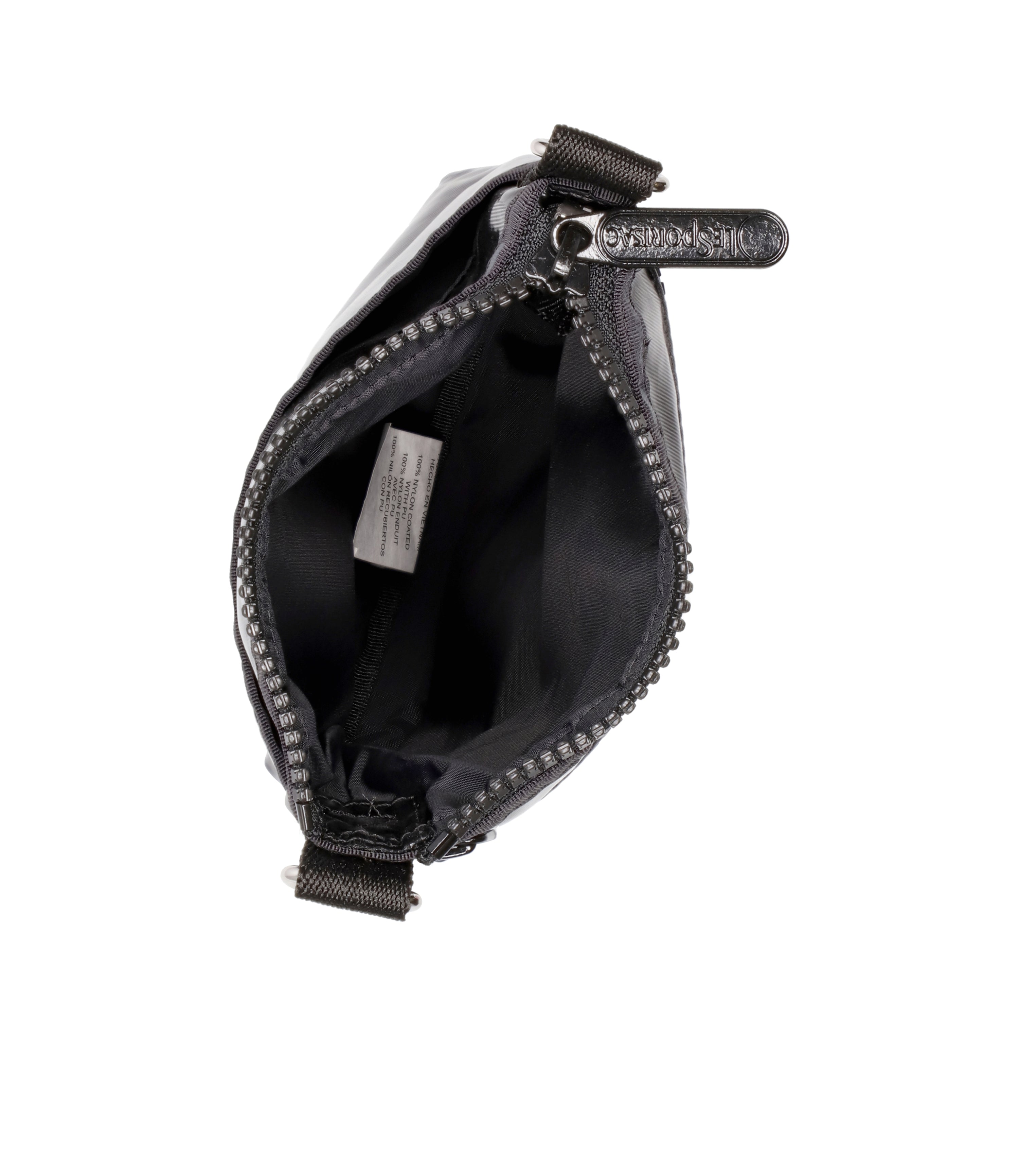 3-Zip Crossbody Bag - Shiny Black Handbag for Women | Fashionable Shoulder Purse for Daily Use, Travel & Shopping