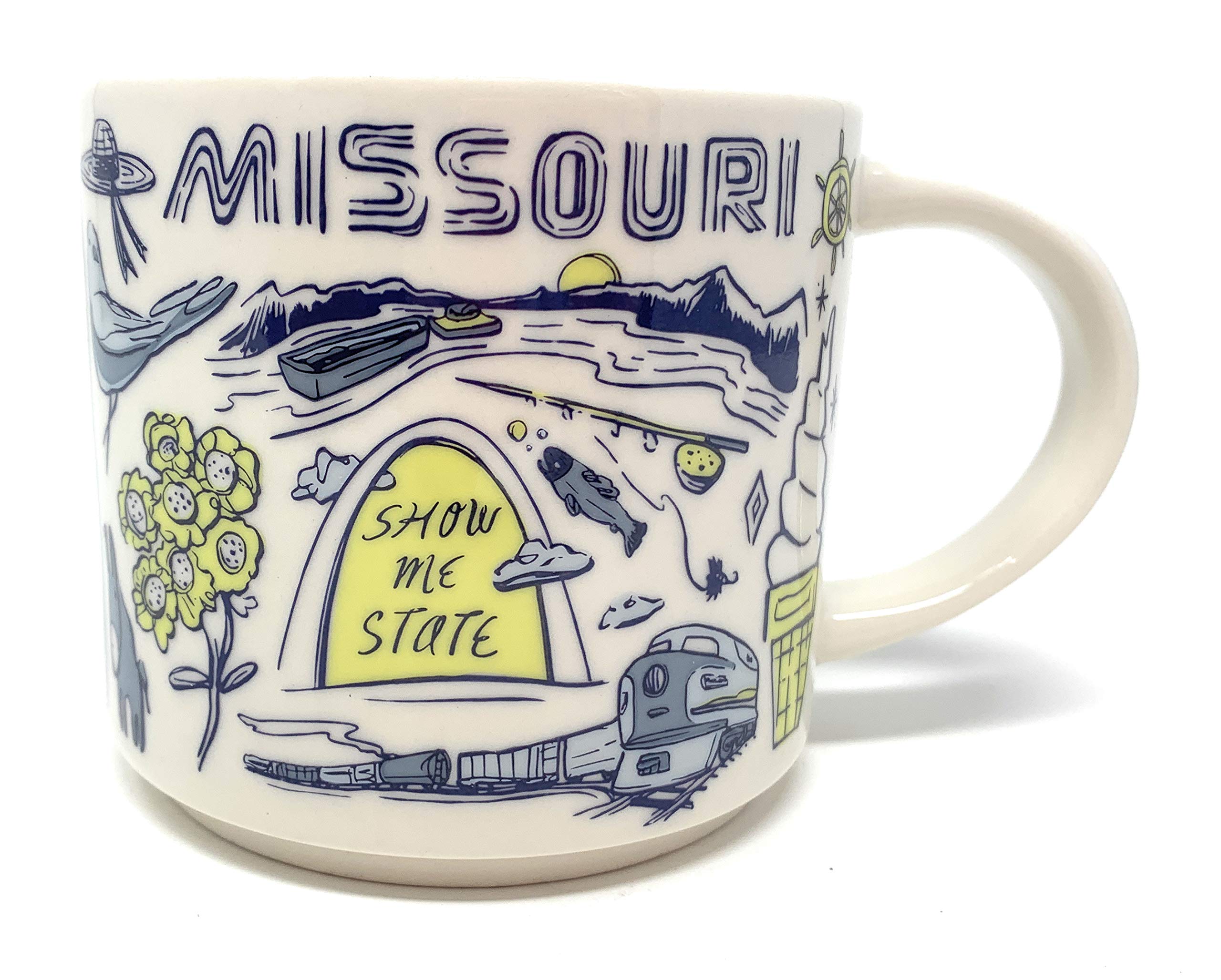 Starbucks 2018 MISSOURI Been There Collection Series Ceramic Coffee Mug - 14oz Travel-Ready Cup for Home, Office & Camping Use