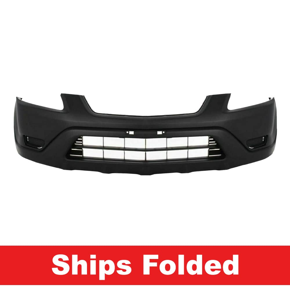 Textured Front Bumper Cover for 2002-2004 Honda CR-V (No Fog Lights) - HO1000202 04711S9AA90 | Durable Replacement Part | Perfect for Off-Roading & Daily Commuting