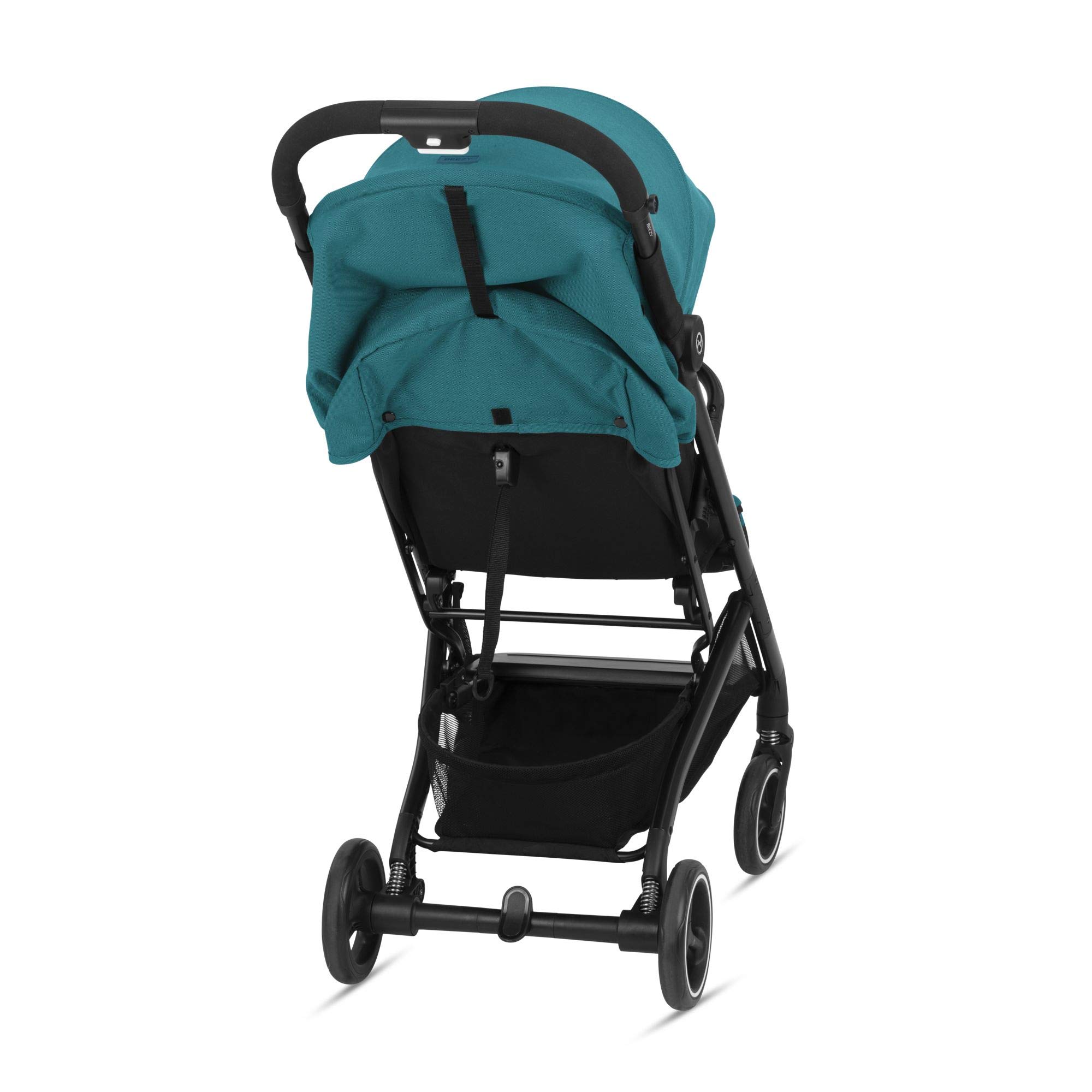 CYBEX Beezy Lightweight Compact Fold Travel Stroller for Baby - Compatible with All CYBEX Infant Car Seats, Stands Upright for Storage, Multiple Recline Positions, Easy to Carry - River Blue | Perfect for Air Travel, City Walks & Everyday Use