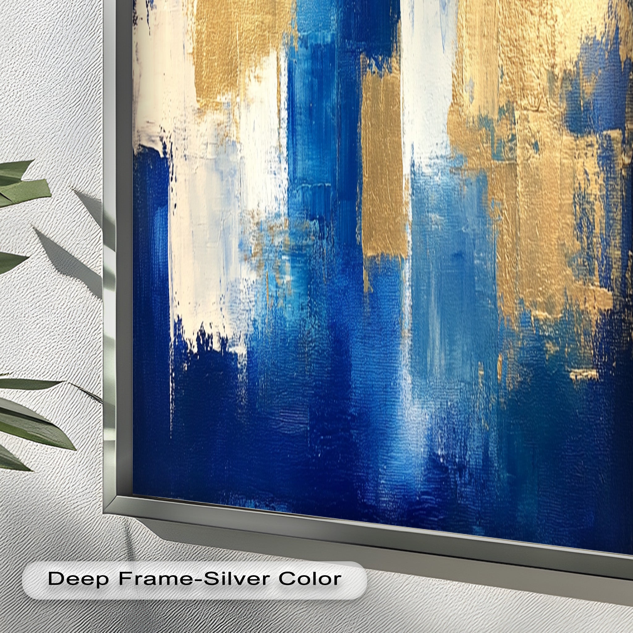 Blue Harmony Abstract Oil Painting - Modern Wall Art for Living Room, Bedroom & Office Decor | Handmade Canvas Artwork