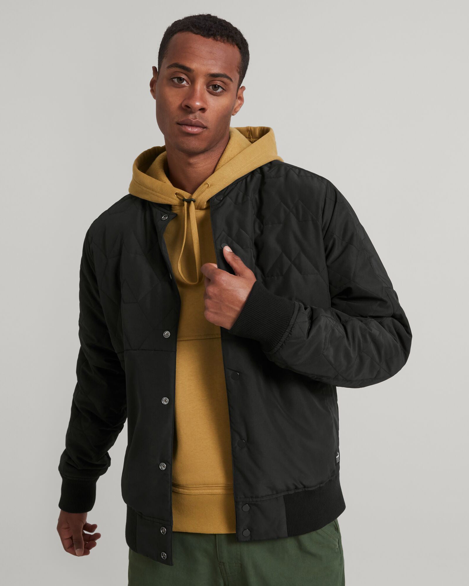 2-Way MNS Reversible Bomber Jacket for Men - Black | Lightweight Windbreaker for Casual Wear & Outdoor Activities