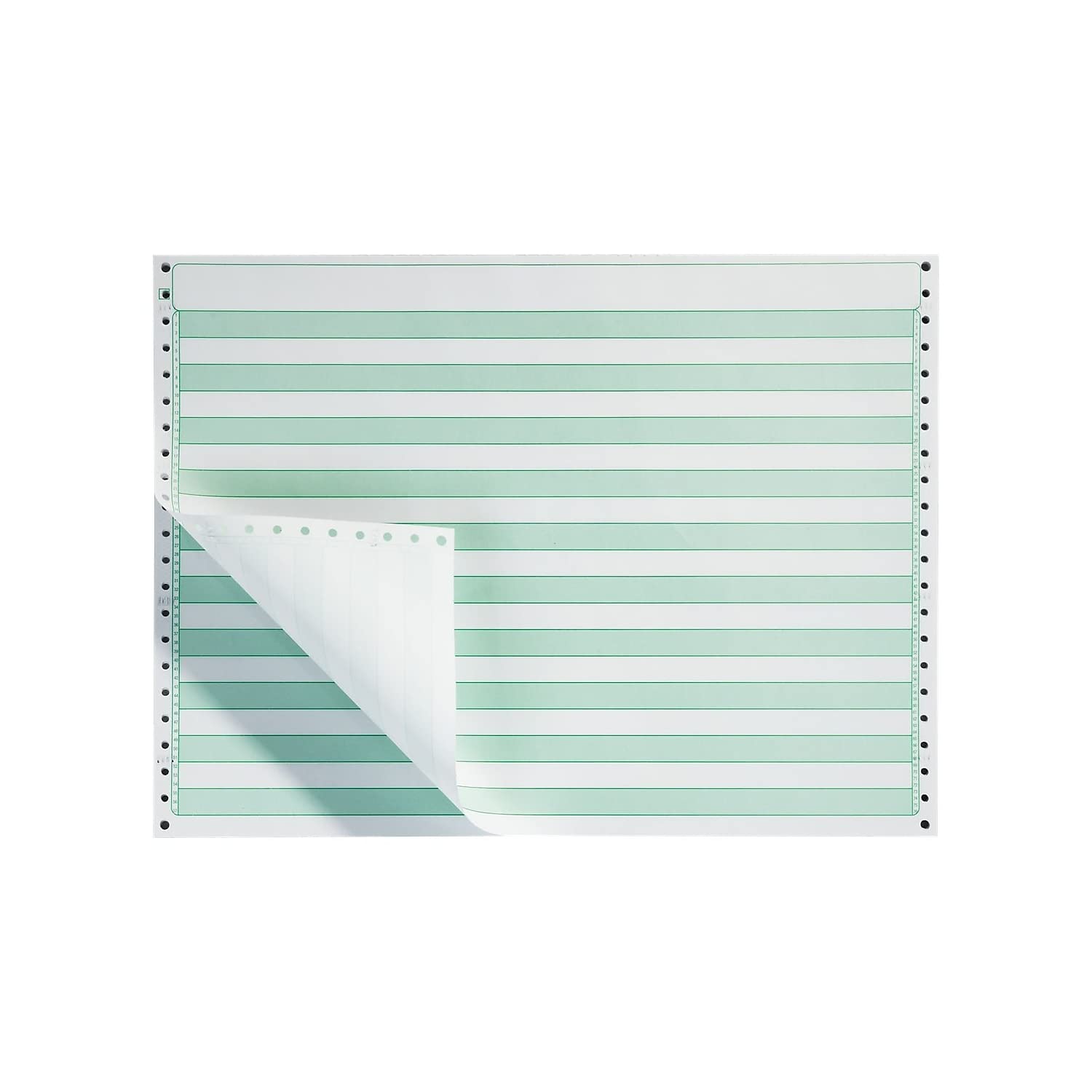 Staples Green Bar Computer Paper - 14 7/8