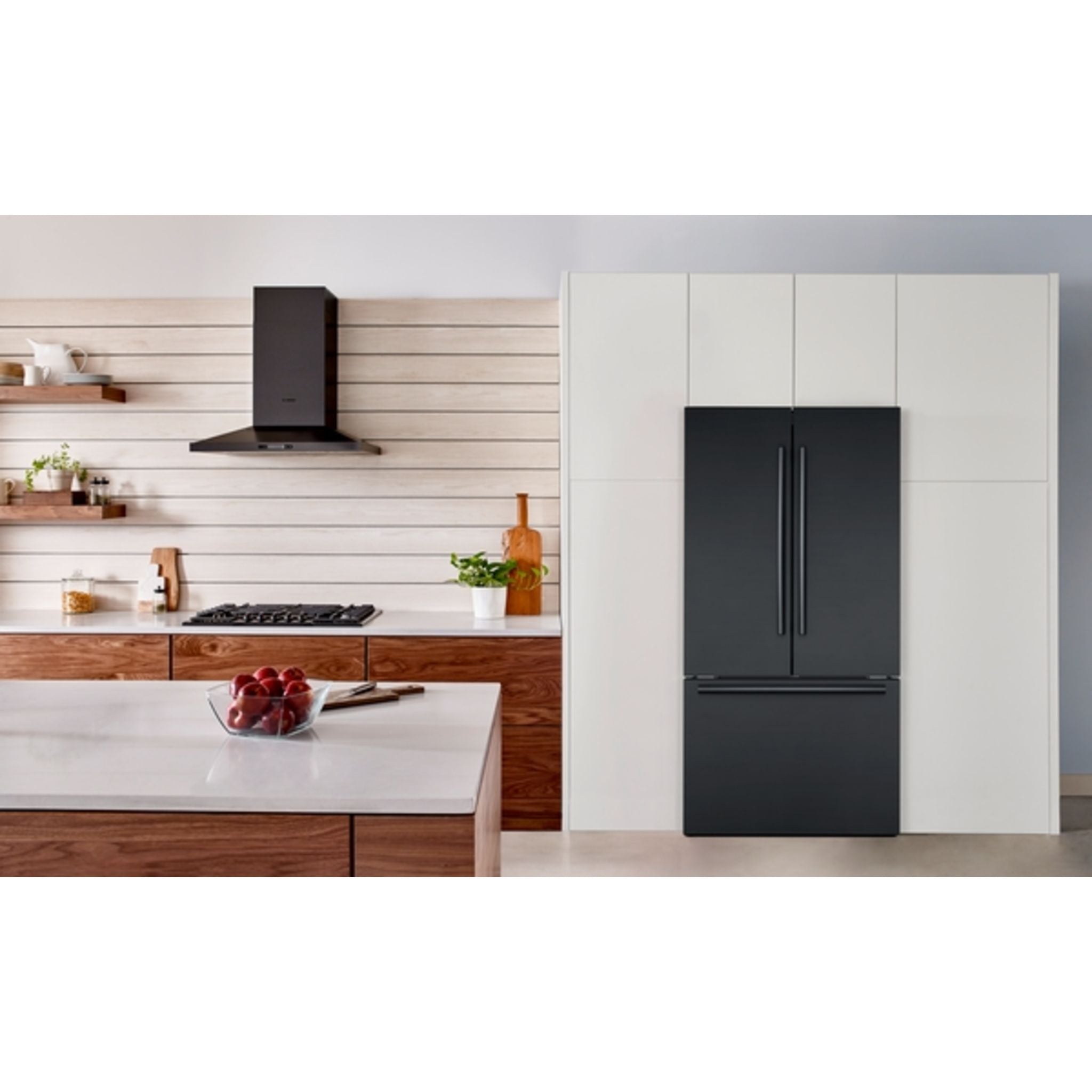 Bosch 36 Inch French Door Refrigerator (B36CT80SNB) - Black Stainless Steel, Energy Star Certified, Spacious Interior for Family Kitchen Storage