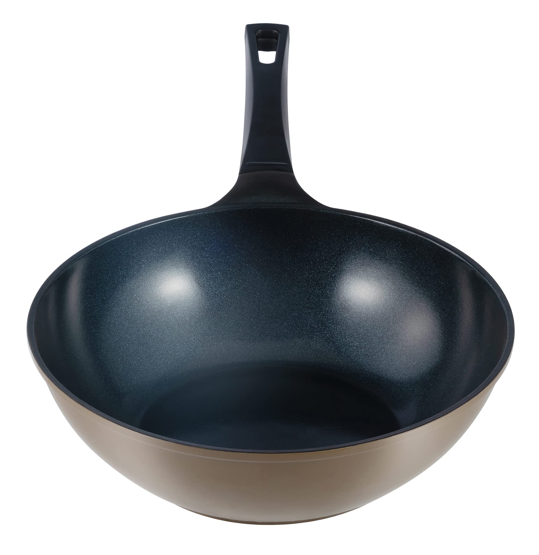 Ozeri Green Ceramic Non-Stick Wok Pan - 100% PTFE & PFAS Free, Scratch-Resistant Coating - Perfect for Stir-Fry, Sauteing & Asian Cooking