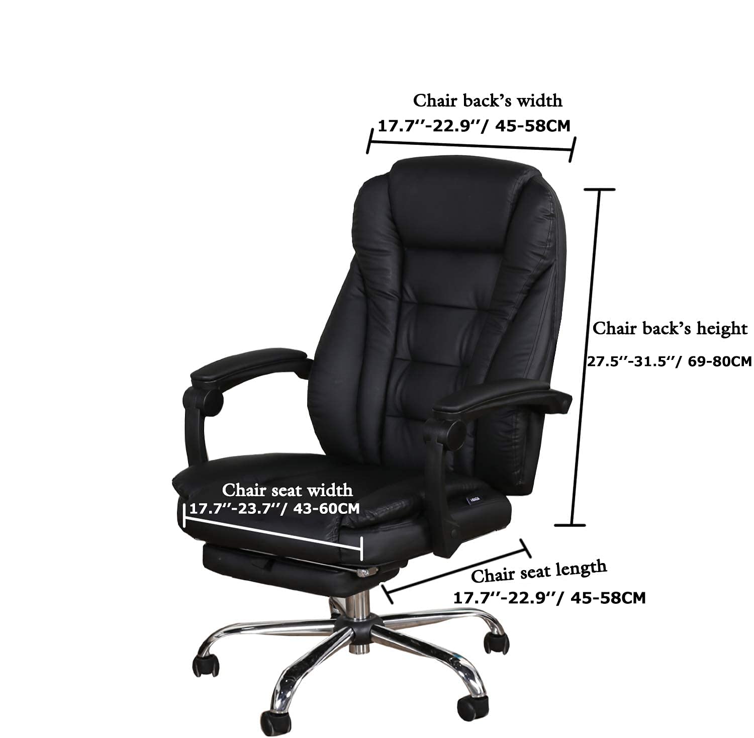 Premium Velvet Office Chair Cover with Armrest Covers - Stretchable Universal Fit for Computer Desk, Boss Swivel & Gaming Chairs (Large, Beige) - Perfect for Home Office, Gaming Setup & Workspace Decor