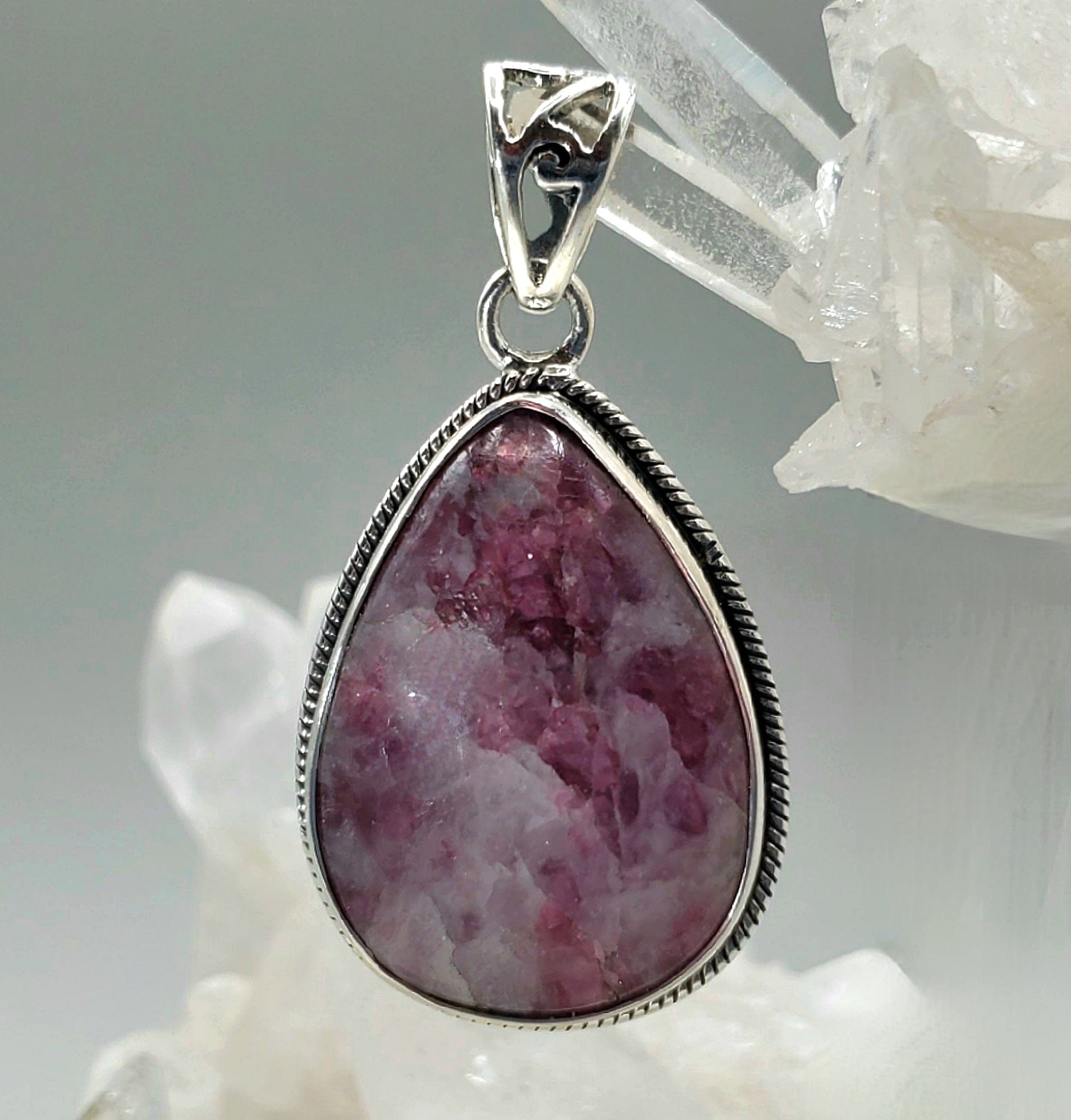 Canadian Rossmenite Pendant in .925 Sterling Silver - Elegant Jewelry Gift for Women, Perfect for Weddings & Special Occasions