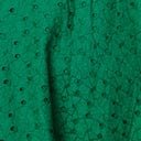 Green Eyelet Ruffle Sleeve Swing Dress - Flowy Summer Dress for Women | Perfect for Beach Vacations, Garden Parties & Date Nights
